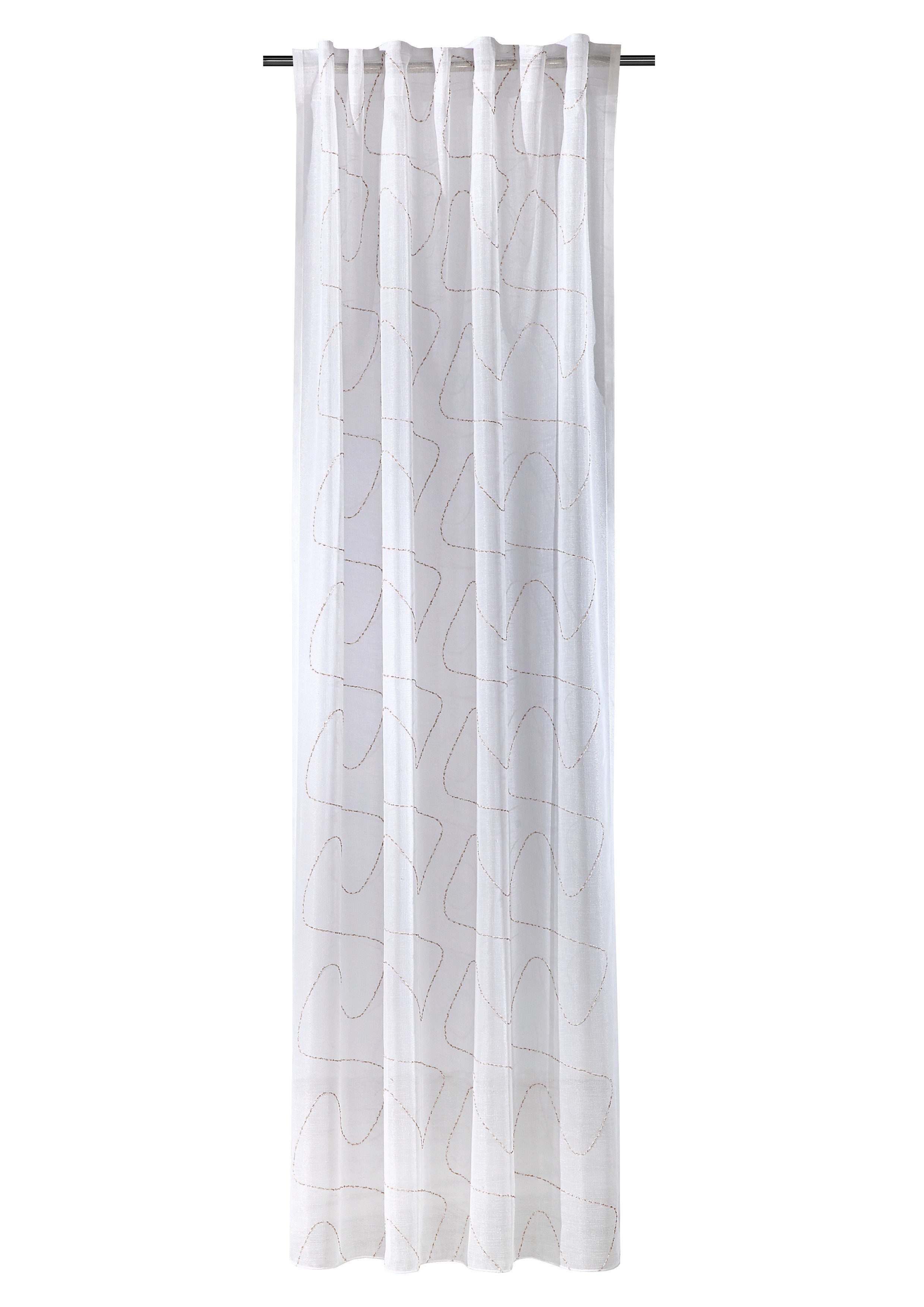 Verdi Vorhang Schal mit verdeckten Schlaufen Tilda 140 x 245 cm, Multifunktionsband, halbtransparent