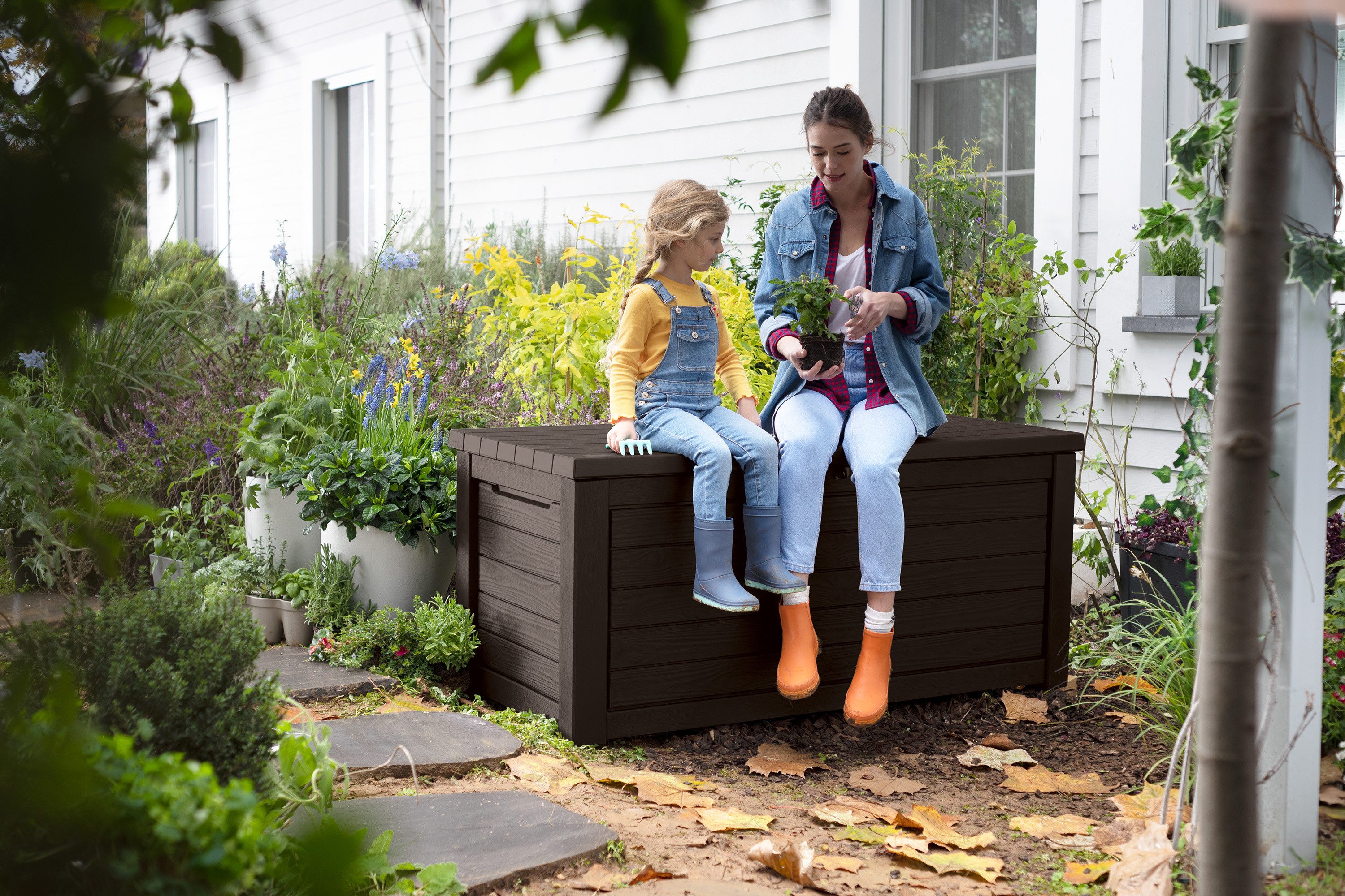 Keter Gartenbox "NORTHWOOD" 623L 157x72x69cm Deckel günstig online kaufen