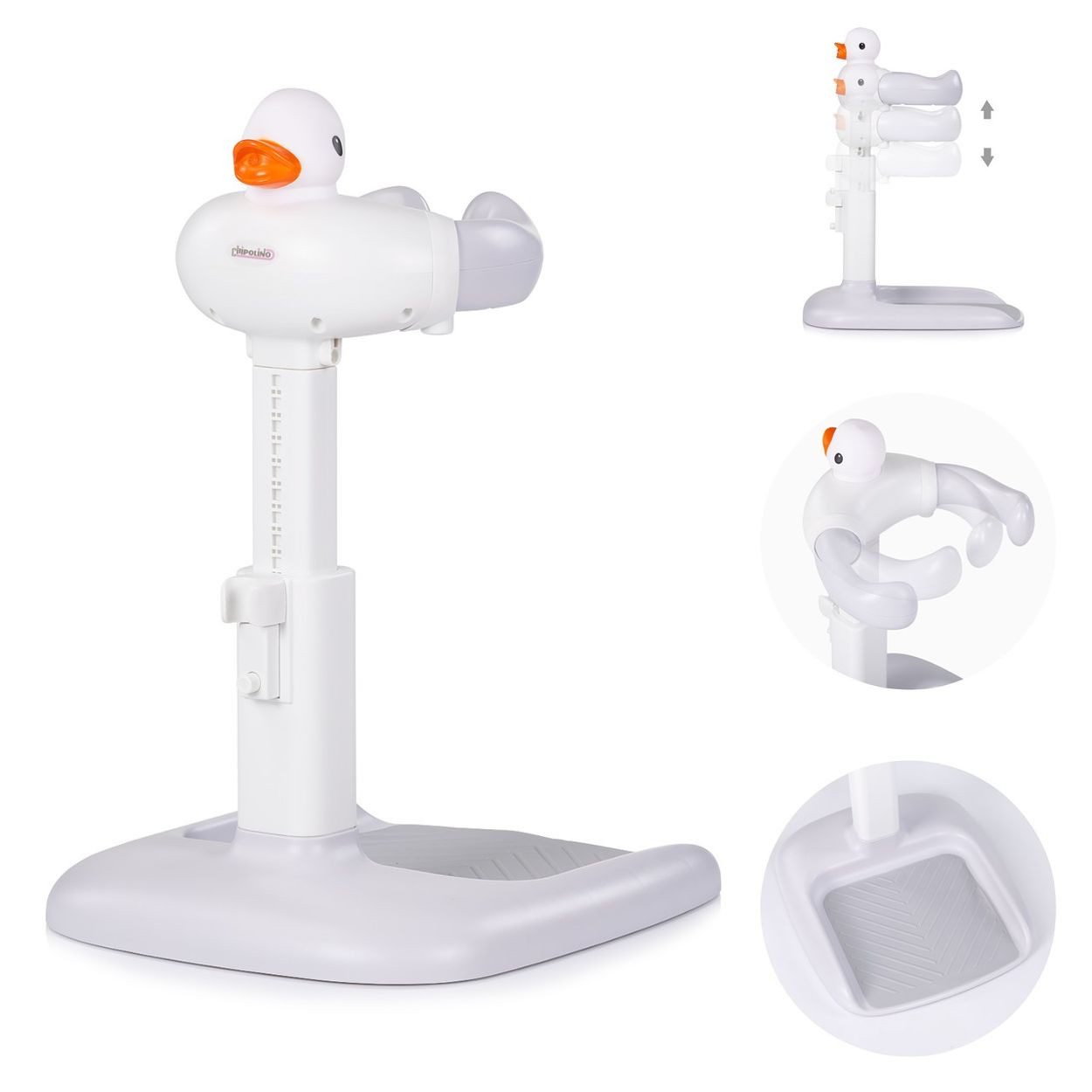 Chipolino Babybadewanne Kinderduschständer Duschhilfe, Duck höhenverstellbar Standfuß ab 1 Jahr