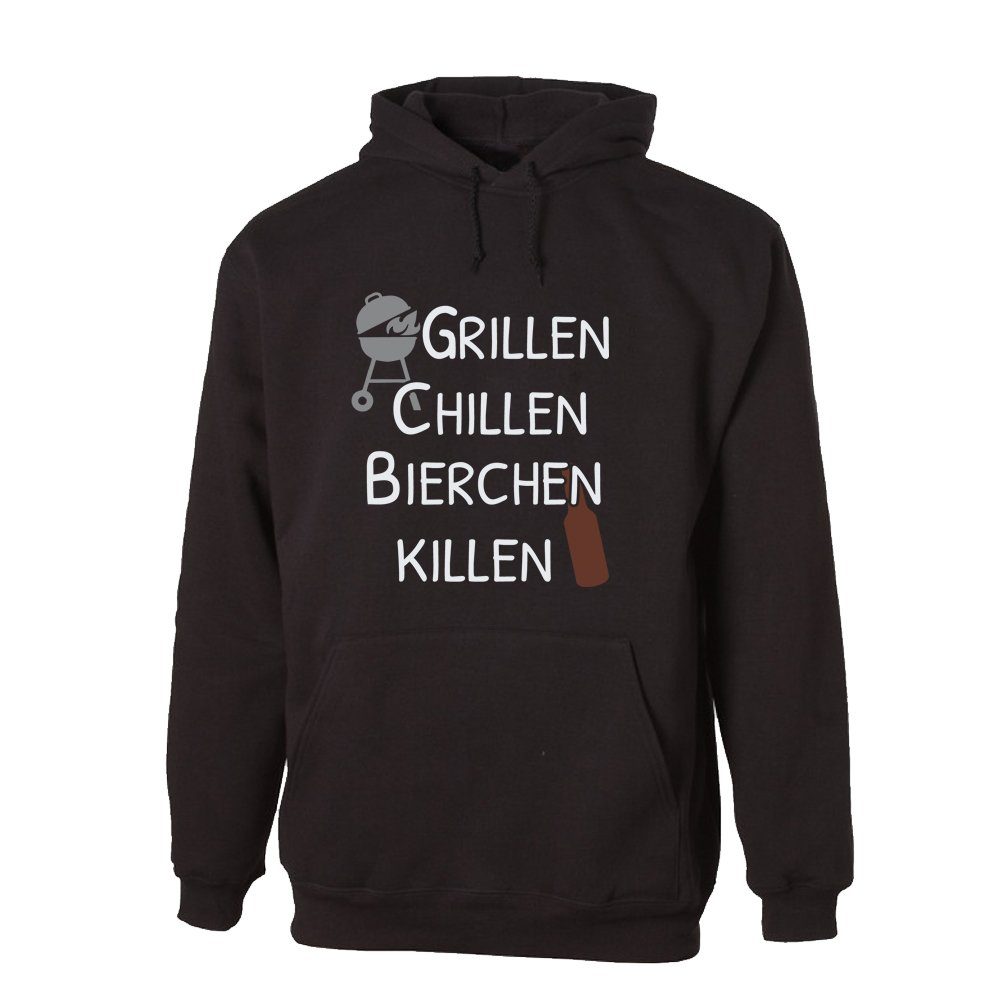 G-graphics Hoodie Grillen – Chillen – Bierchen killen Unisex mit trendigem Frontprint mit Spruch / Sprüche