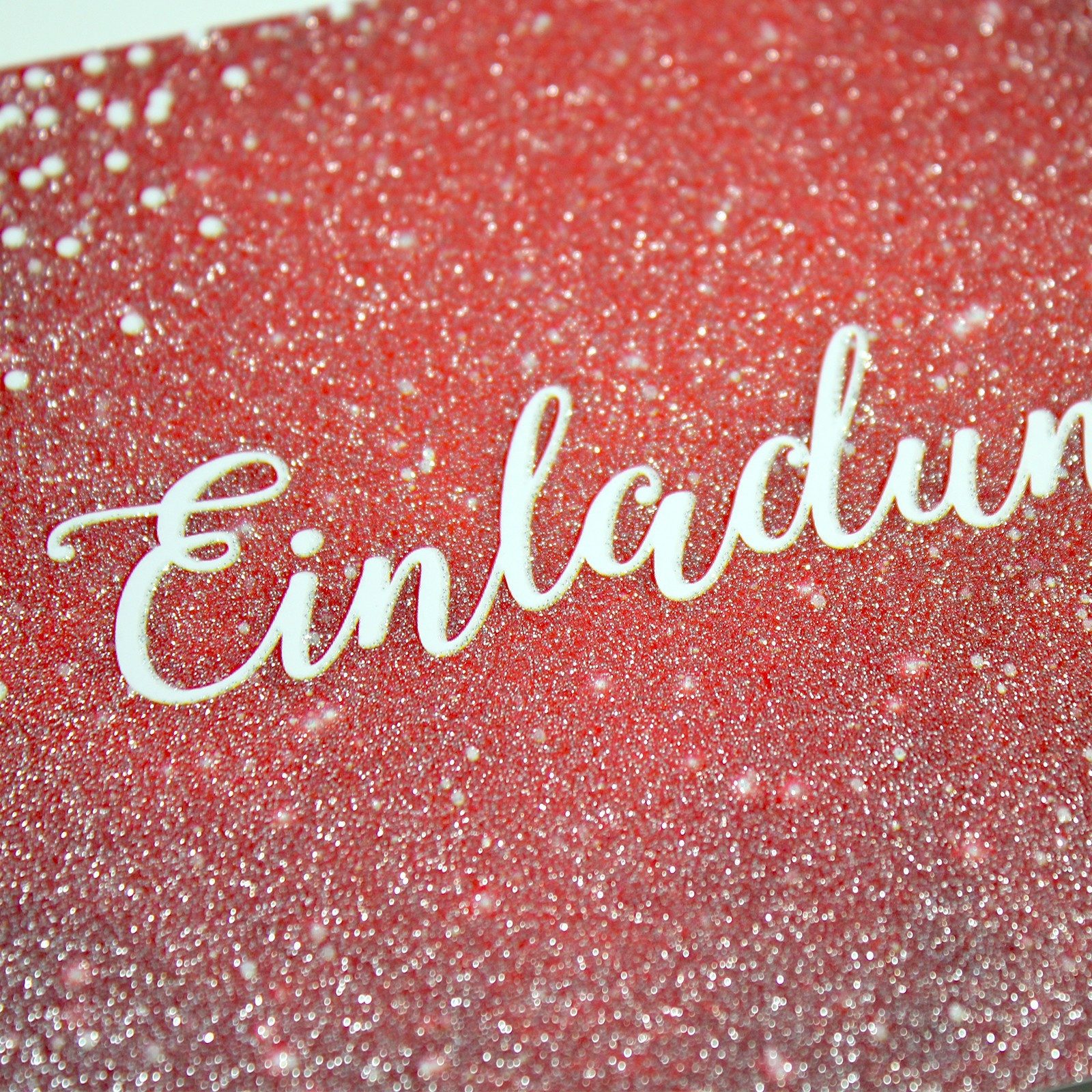 nikima Einladungskarten 10 Klapp-Einladungskarten Rot Glitzer inkl. 10 weißen Briefumschlägen