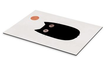 Posterlounge Alu-Dibond-Druck KUBISTIKA, The Cat, Kinderzimmer Skandinavisch Illustration