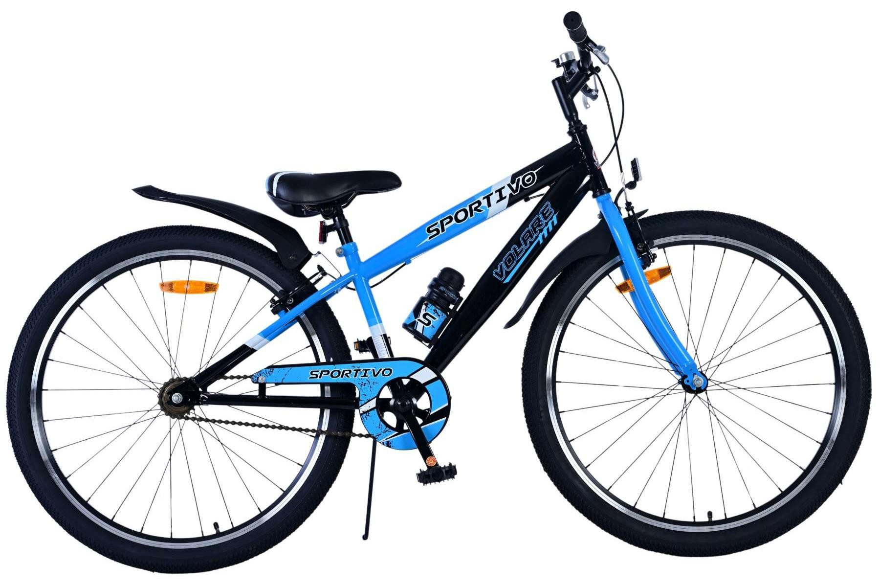 Volare Kinderfahrrad Volare Sportivo Kinderfahrrad für Jungen - 26 Zoll in Blau – Bremsen, Das Fahrrad hat eine schöne Klingel, Reflektoren vorne und hinten