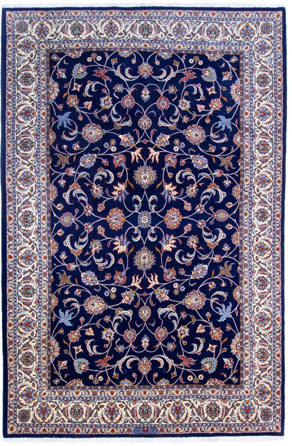 Wollteppich Golpayegan Durchgemustert Blu 316 x 218 cm, morgenland, rechteckig, Höhe: 10 mm, Unikat mit Zertifikat