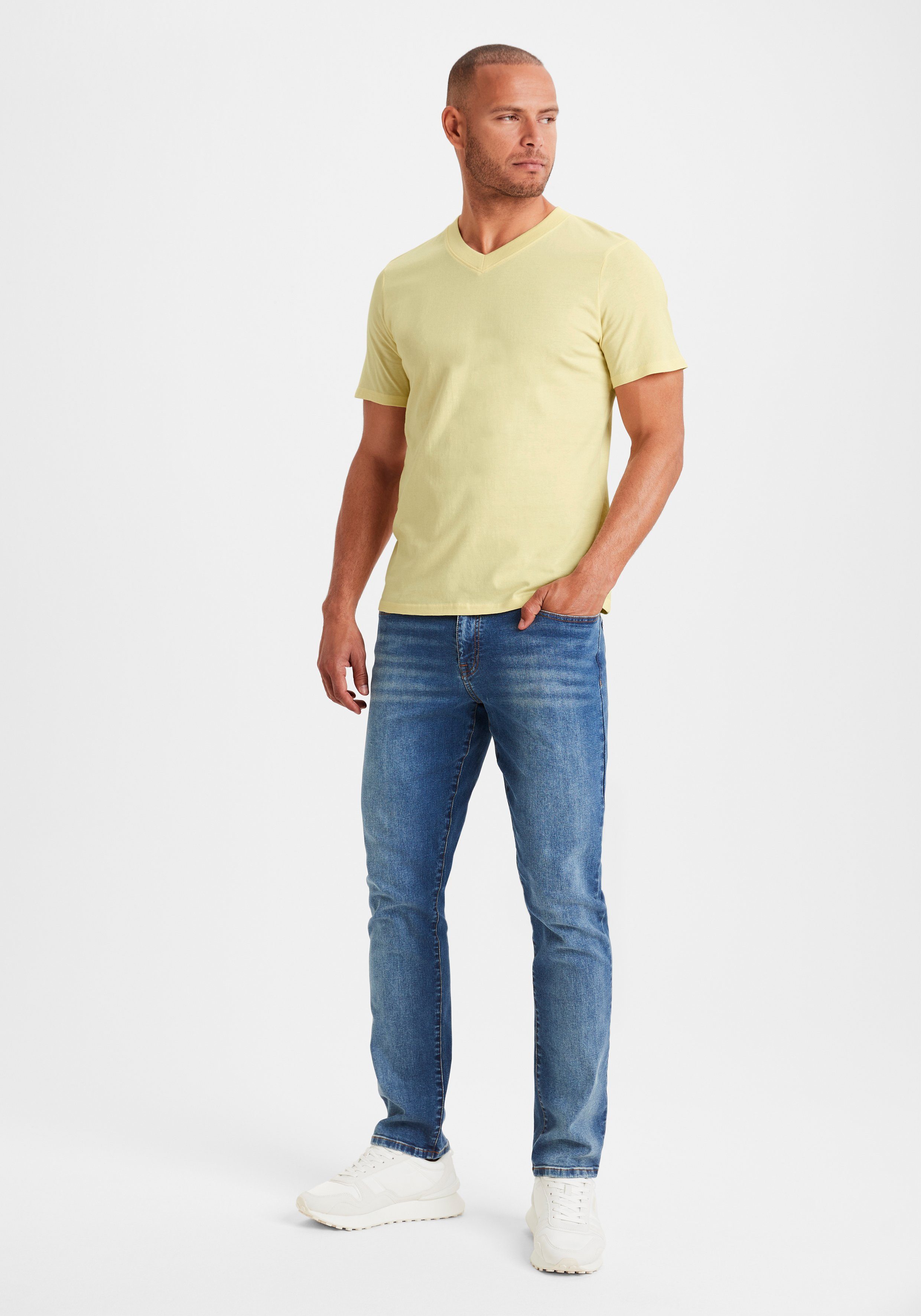 gelb Must-Have ein (2er-Pack) koralle / KangaROOS V-Shirt in Form klassischer