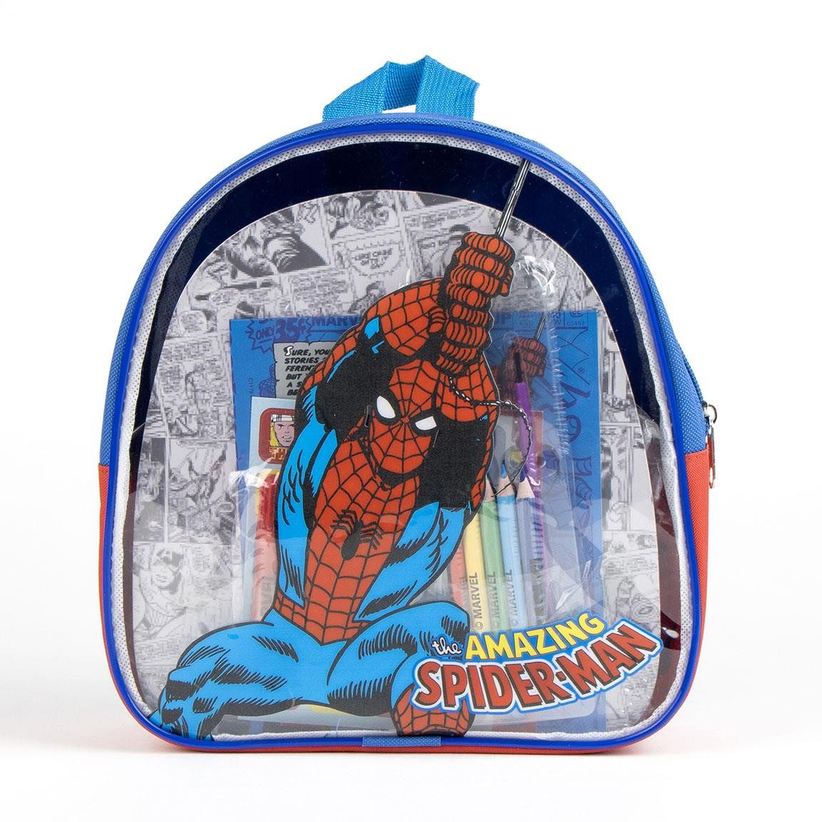 Spiderman Federmäppchen Mal- und Bastelset mit Stiften, Farben, Stickern & Malbuch im Rucksack, (Paw Patrol)