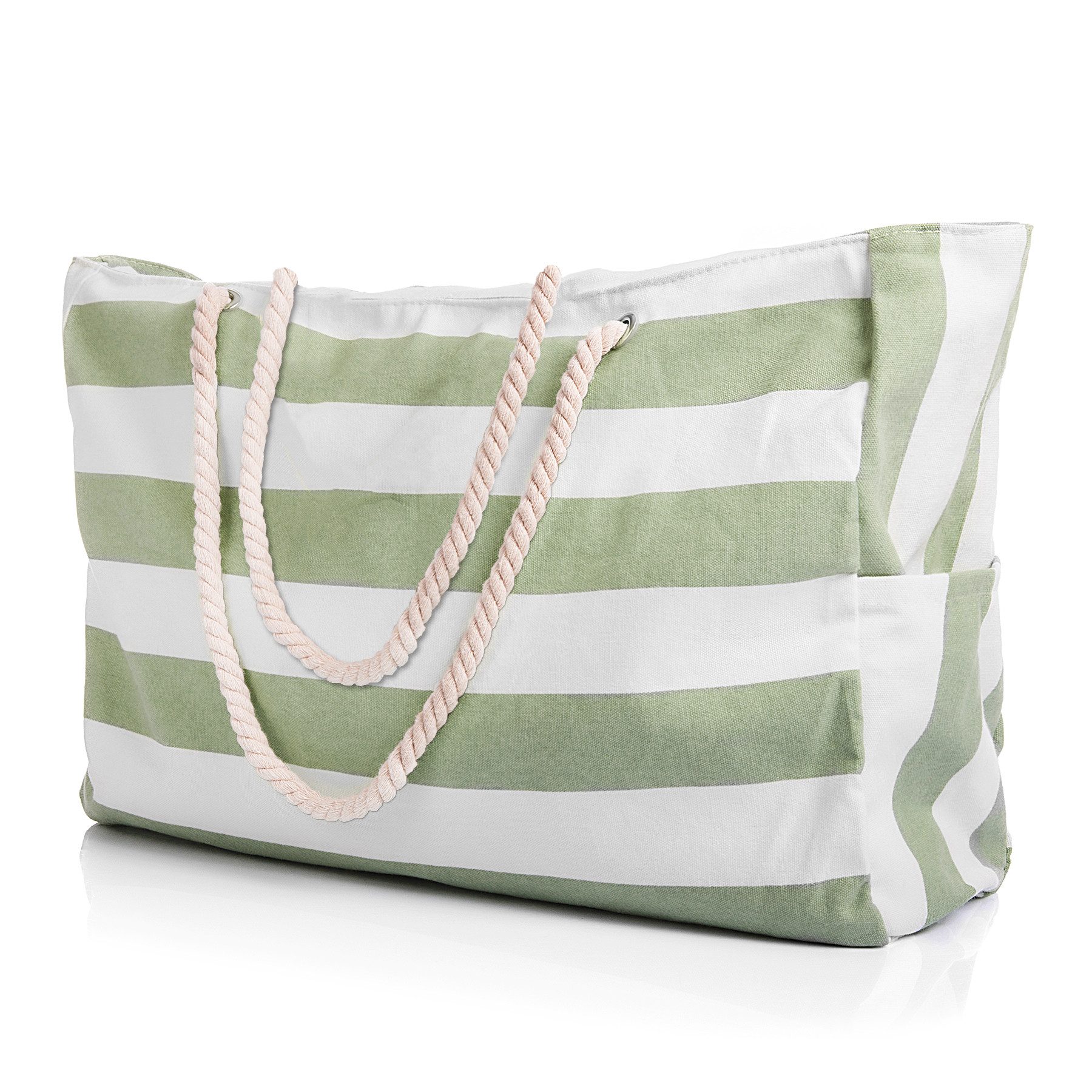 BigDean XL-Strandtasche Badetasche mit Reißverschluss Schwimmbad Tasche Schmutzabweisend (Packung, 1-tlg., 1 stk), Waschbar bei 30°c