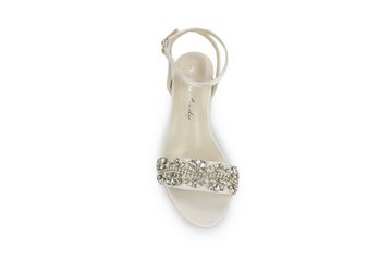 White Lady 855 ivory Satin - flache Brautschuhe Sandalette