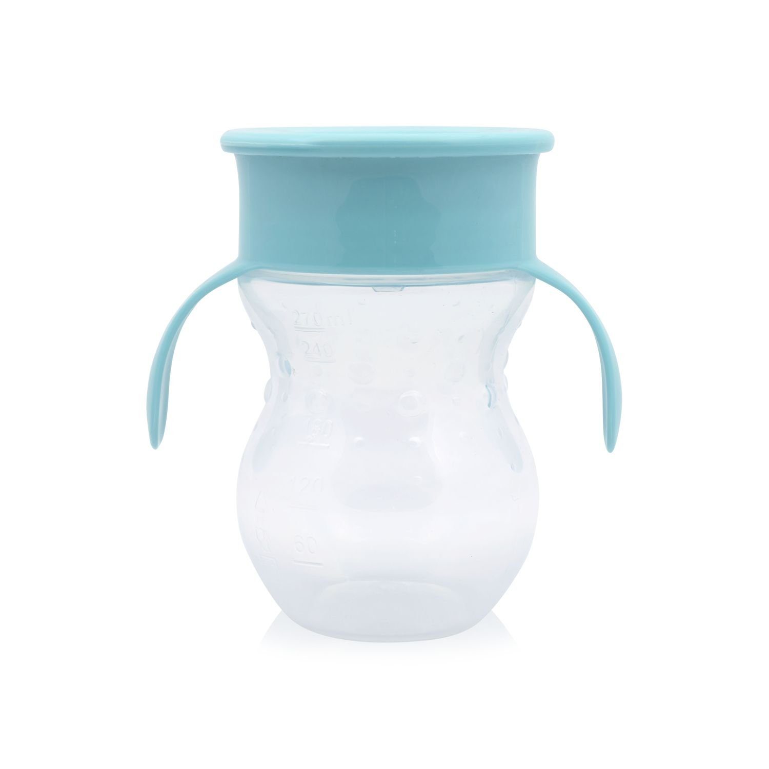 Care Trinkbecher 270ml Monate Trinkflasche Baby Trinklernbecher 12 blau Grad, ab 360 auslaufsicher