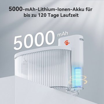 AstroPet Trinkbrunnen 2,5L, Batteriebetriebener, Kabelloser Katzenbrunnen mit Sensor