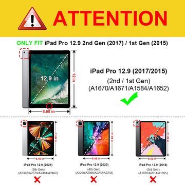 Fintie Tablet-Hülle für iPad Pro 12.9 Zoll (2. und 1. Generation, Modell 2017 und 2015), 360 Grad verstellbare Stand Cover Tasche mit Auto Schlaf/Wach Funktion