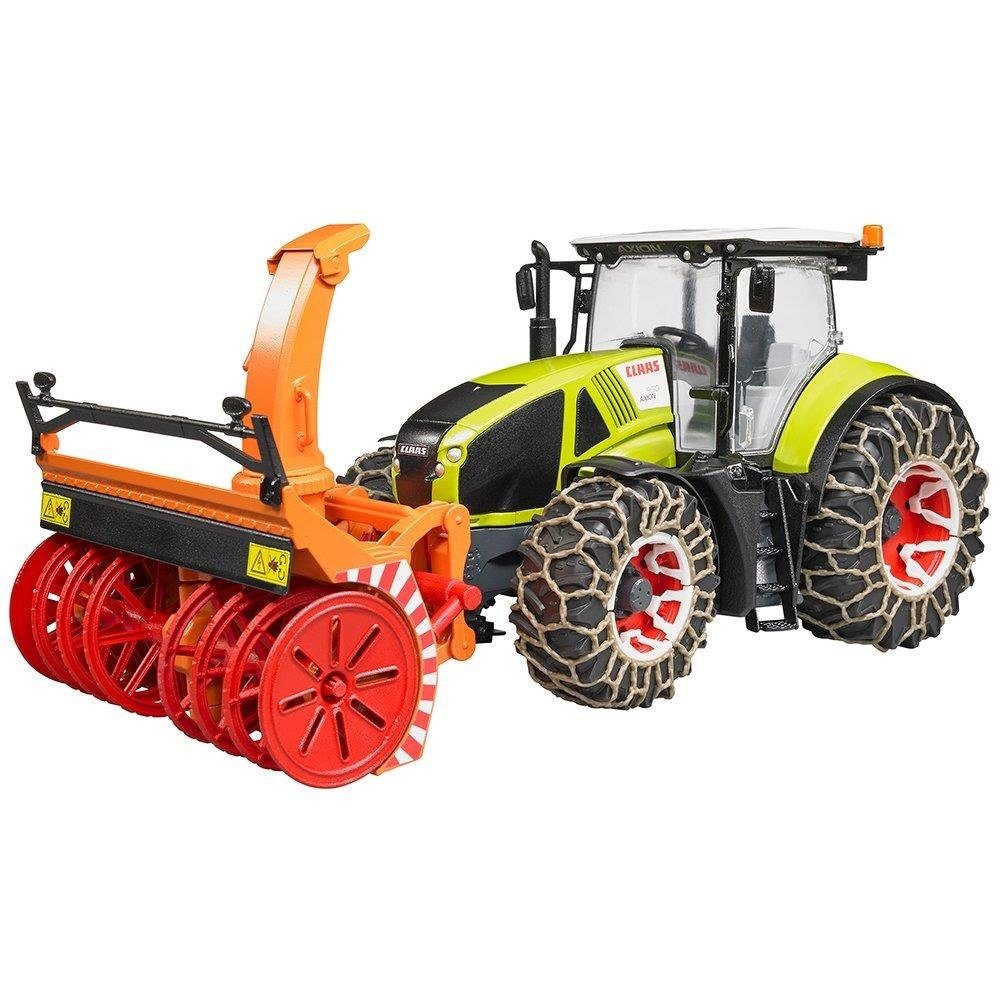 Bruder® Spielzeug-Traktor 03017 Claas Axion 950 Traktor, mit Schneeketten und Schneefräse, 1:16