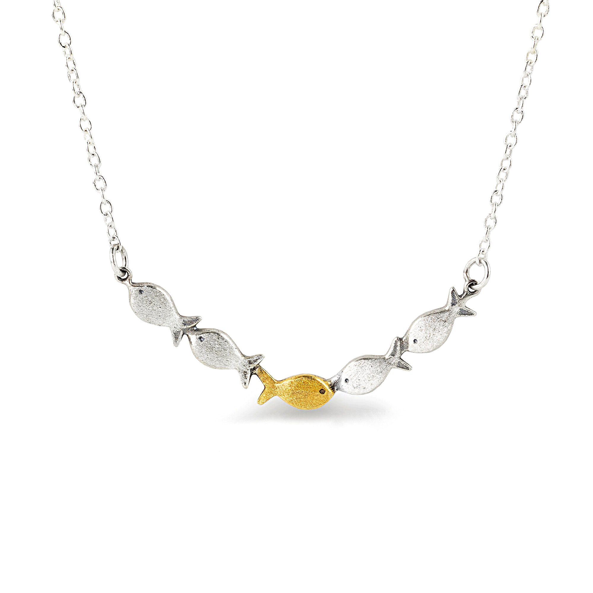 Villa Sorgenfrei Schmuckmanufaktur Silberkette Gegen den Strom Kette Echtsilber (1-tlg), 925 Silber