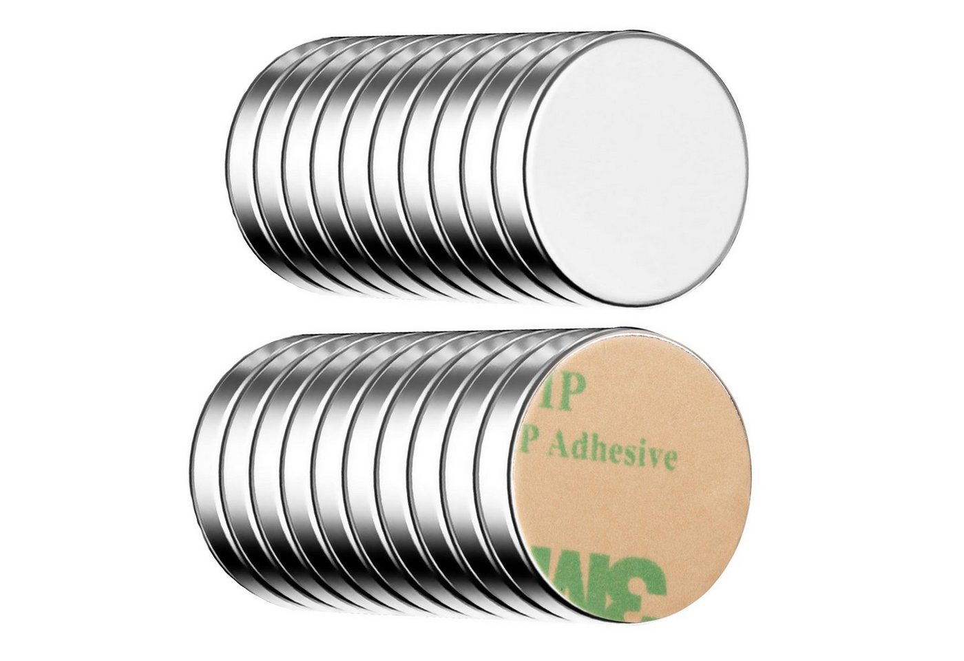 ECENCE Magnet Neodym Klebe-Magnete 20x selbstklebend Magnet rund (20-St)