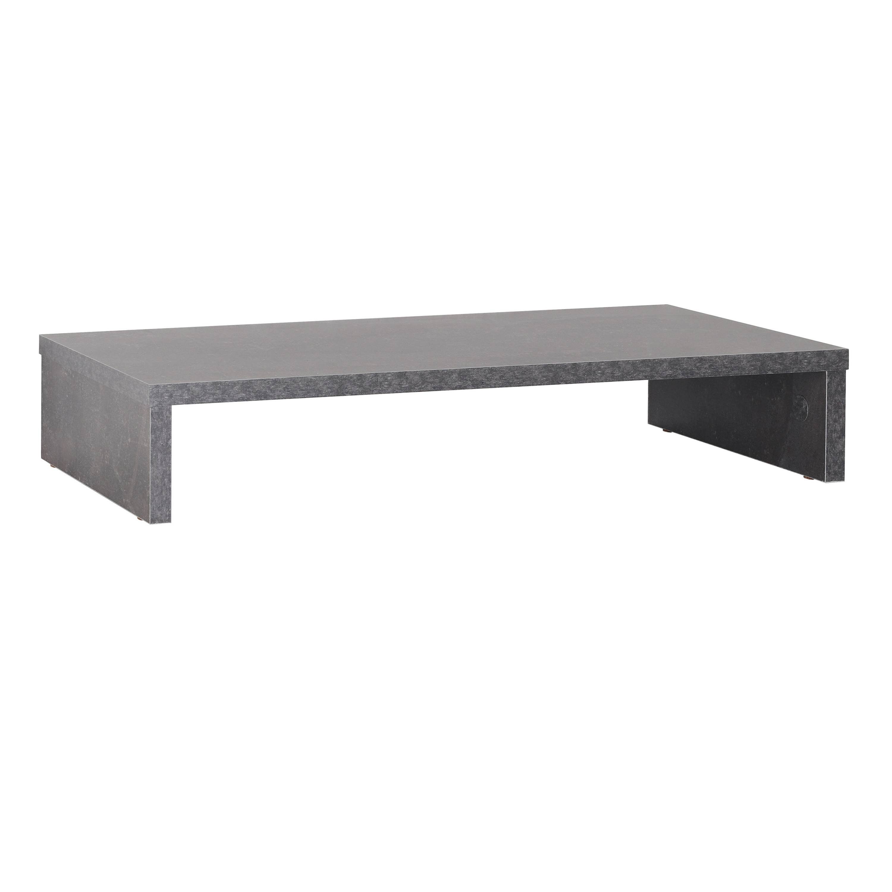 Beton-Grau Monitorständer Schreibtischaufsatz Tisch FS0113-BG, Monitorerhöhung RICOO Bildschirm Aufsatz Schreibtisch