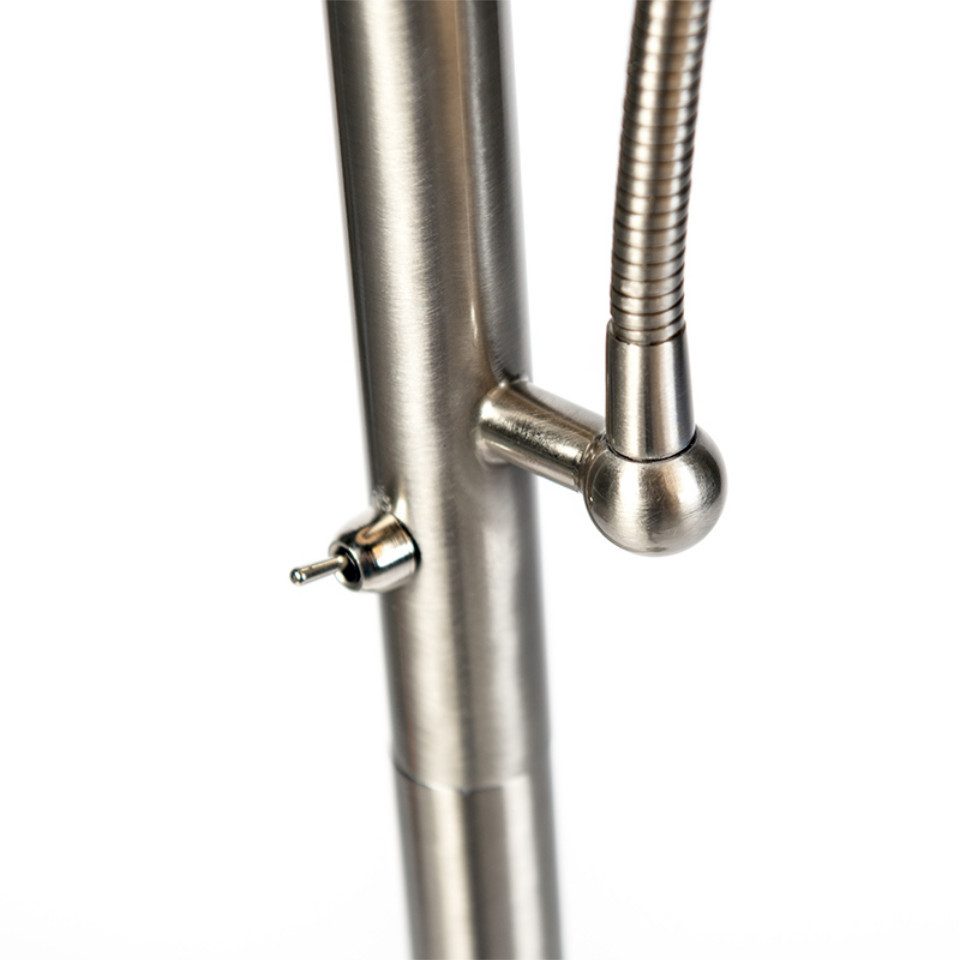 Qazqa Stehlampe Retro, ohne Leuchtmittel, QAZQA Stehlampe, e27, Stahl, Stahl, Design