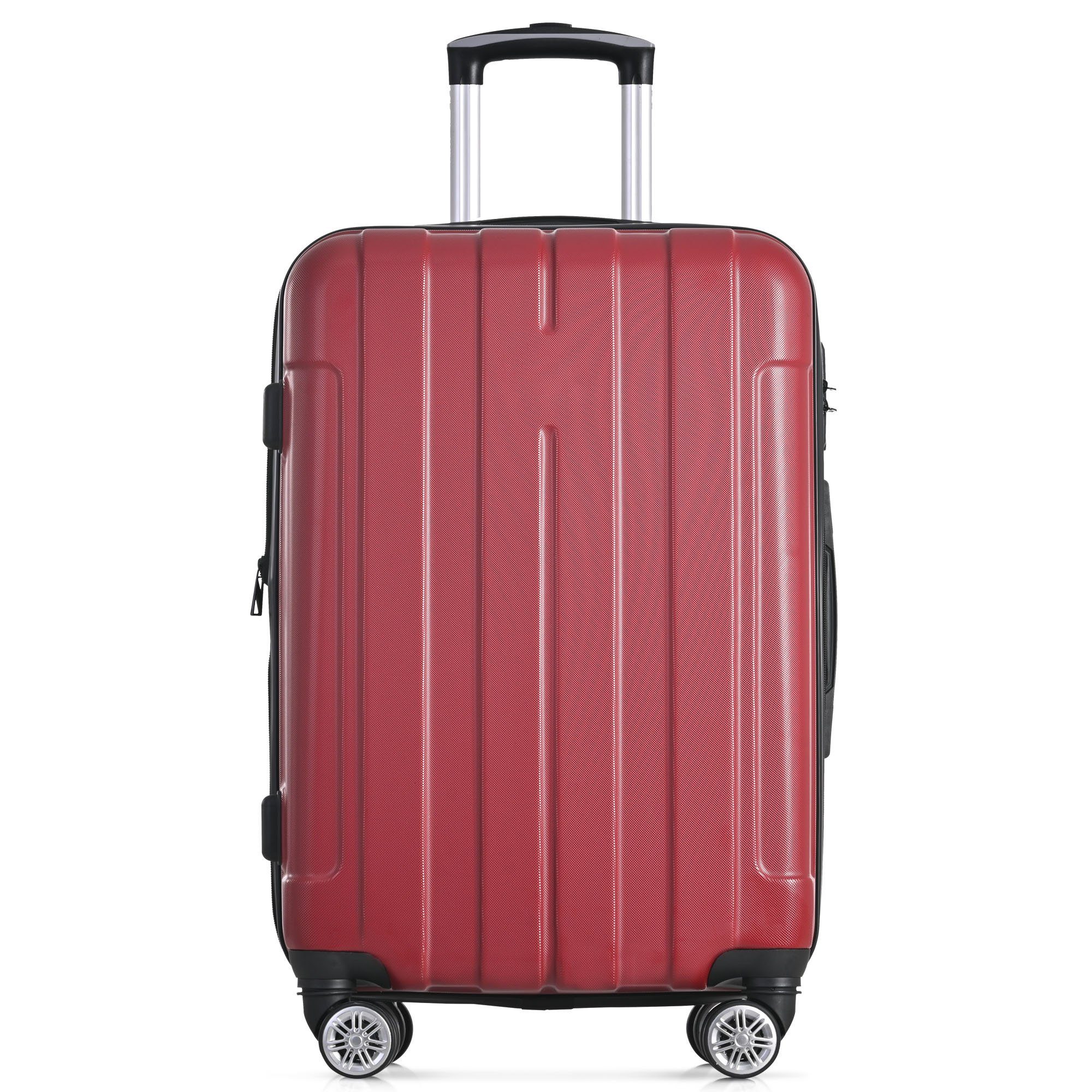 Hartschalen-Trolley Hartschalen-Handgepäck, 4 Rollen, Koffer mit TSA-Schloss und Universalrad, Erweiterbar Seitengriff