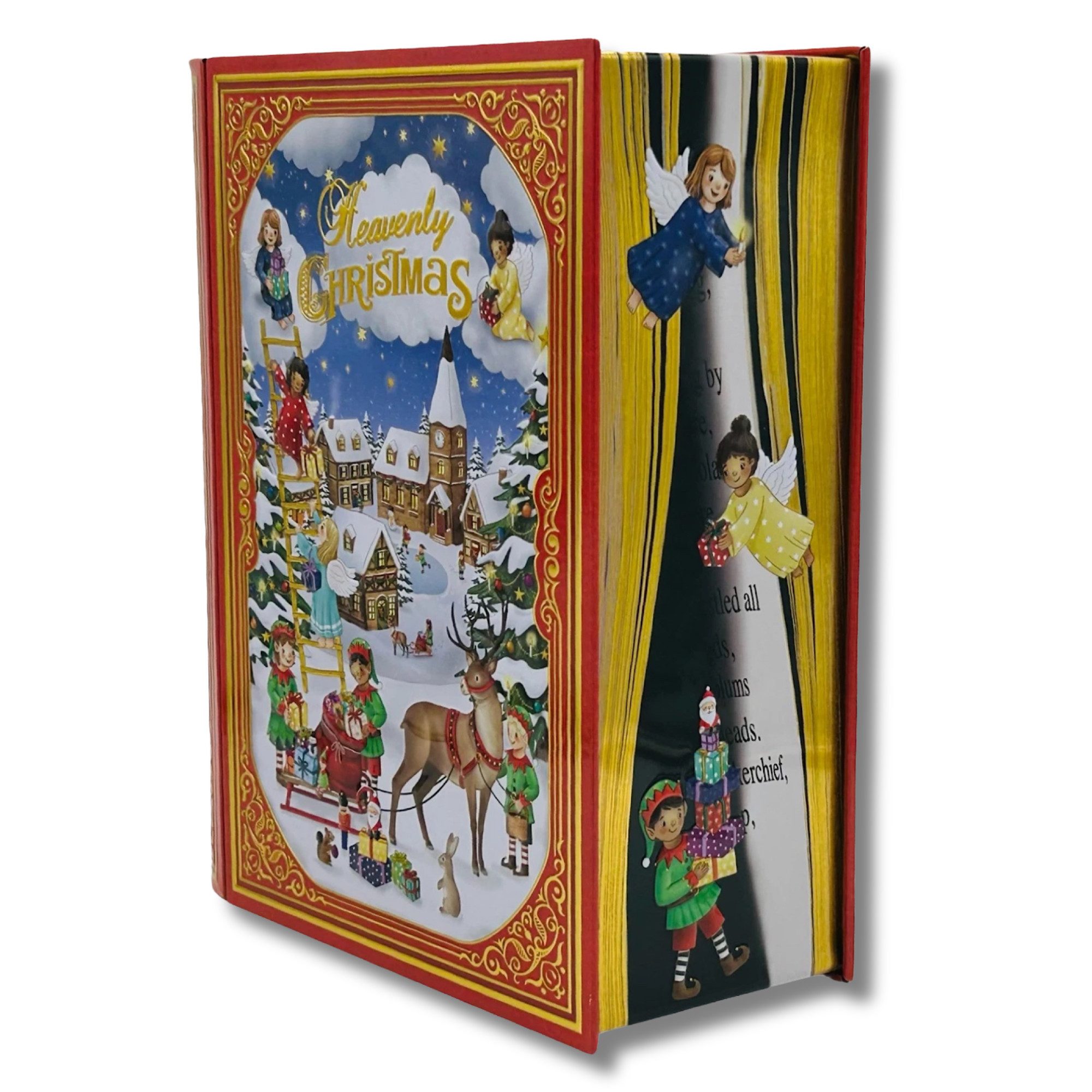 MediMuc Keksdose Große Buchdose Heavenly Christmas, Metall