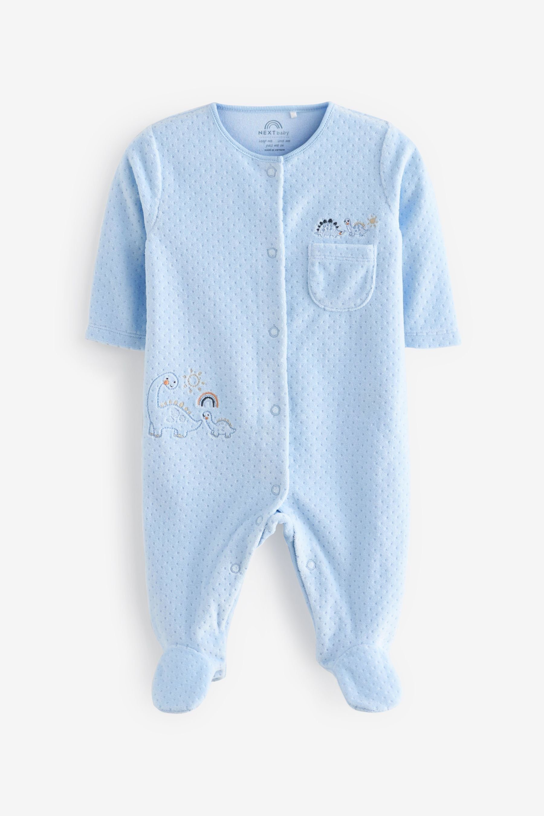 Pyjama-Set Schlafoverall Velours aus Blue Next Pale (1-tlg)