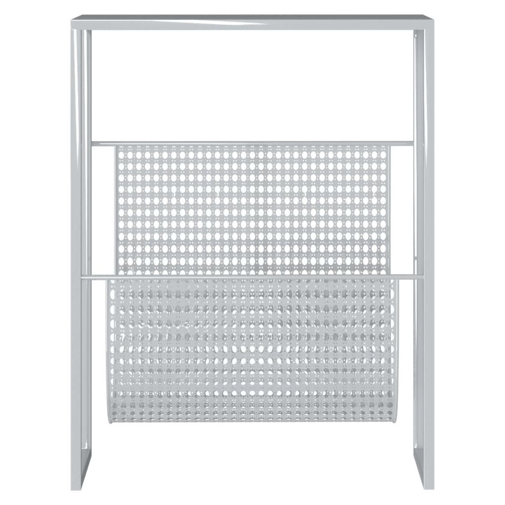vidaXL Zeitungsständer silber Zeitungsständer Zeitungshalter Zeitschriftenhalter Prospektabla