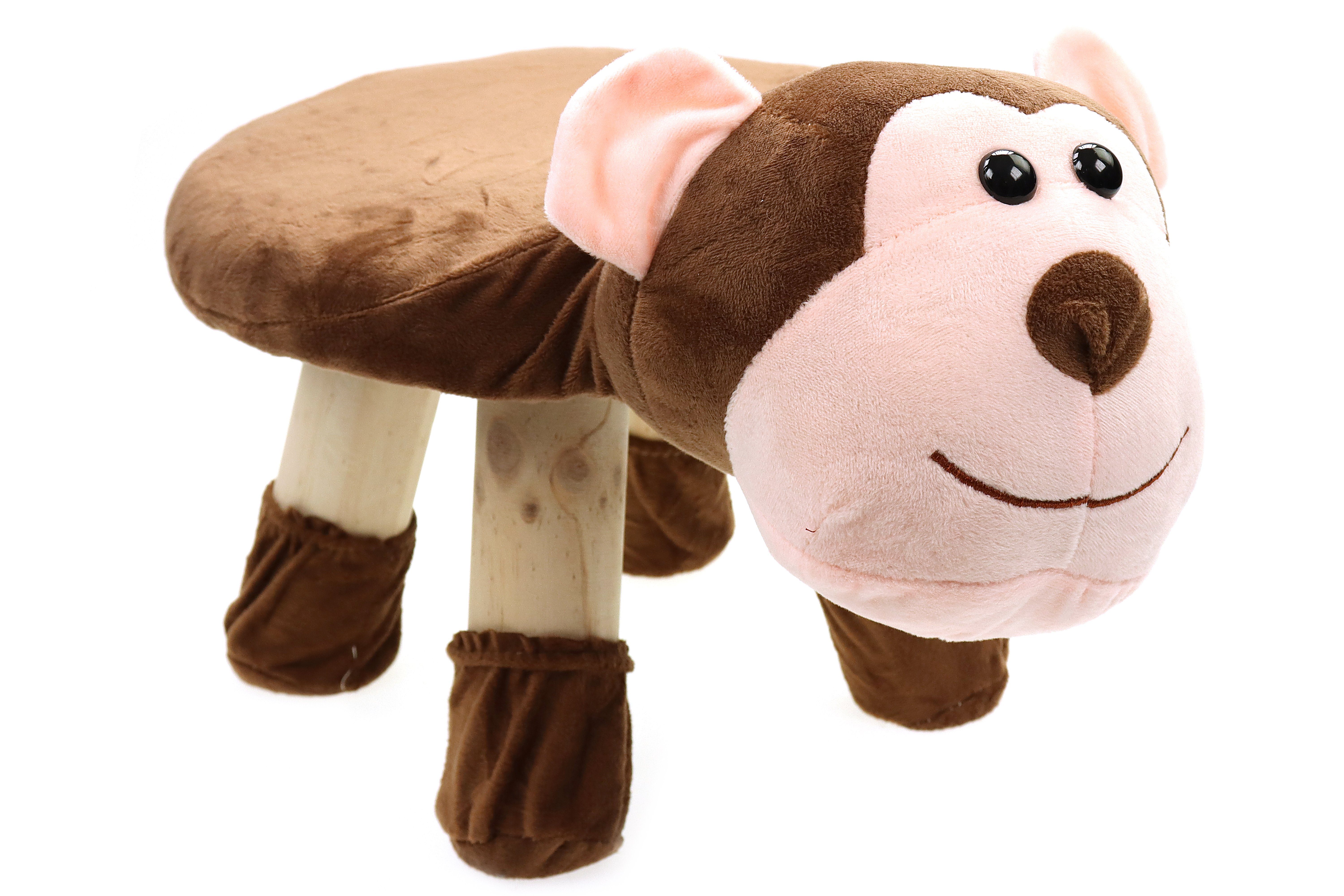 ELLUG Kindersessel Hocker für Kinder, Tiere, Plüschbezug & Holzbeine, bis 7 günstig online kaufen