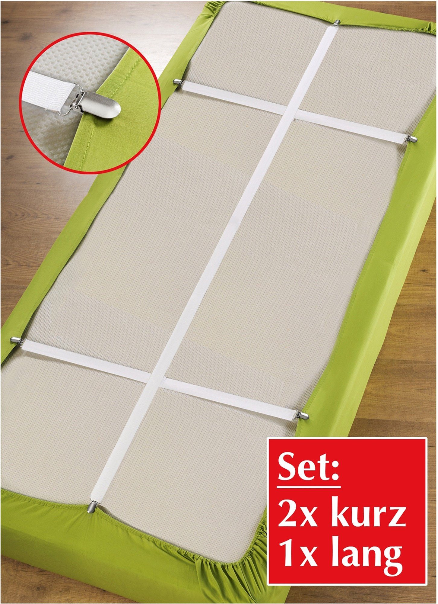 Matratzenauflage Bettlakenspanner extra lang 3-teilig, Uni günstig online kaufen