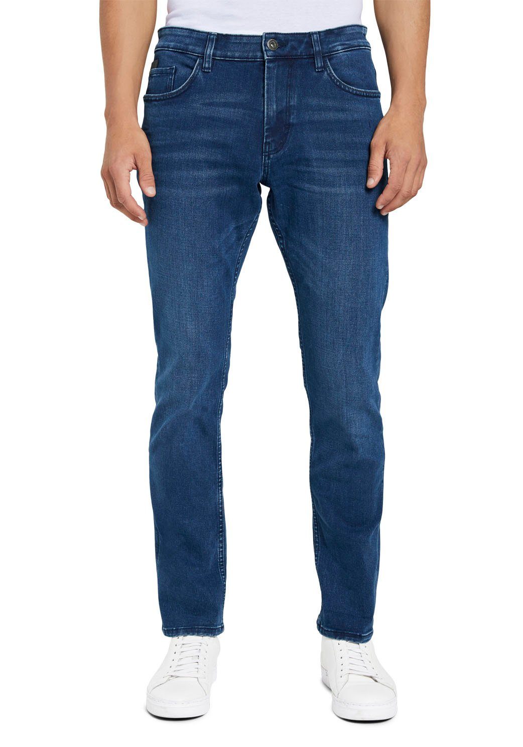 mit Reißverschluss mid-stone-blue TAILOR Josh TOM 5-Pocket-Jeans