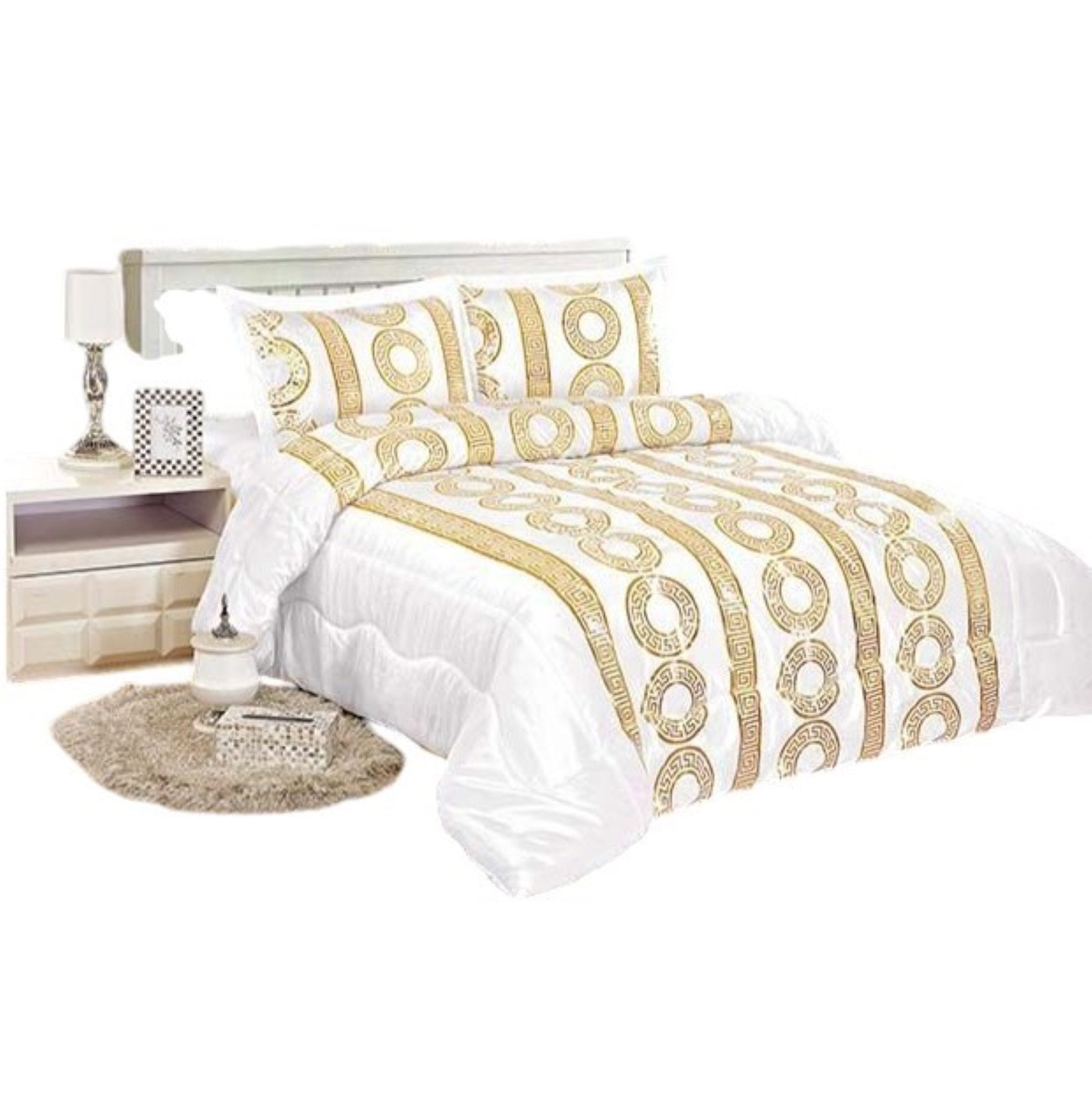 Cinar Tagesdecke 3 Teilig Bettwäschen Set Tagesdecke 230x250 cm, Gefüllte Decke