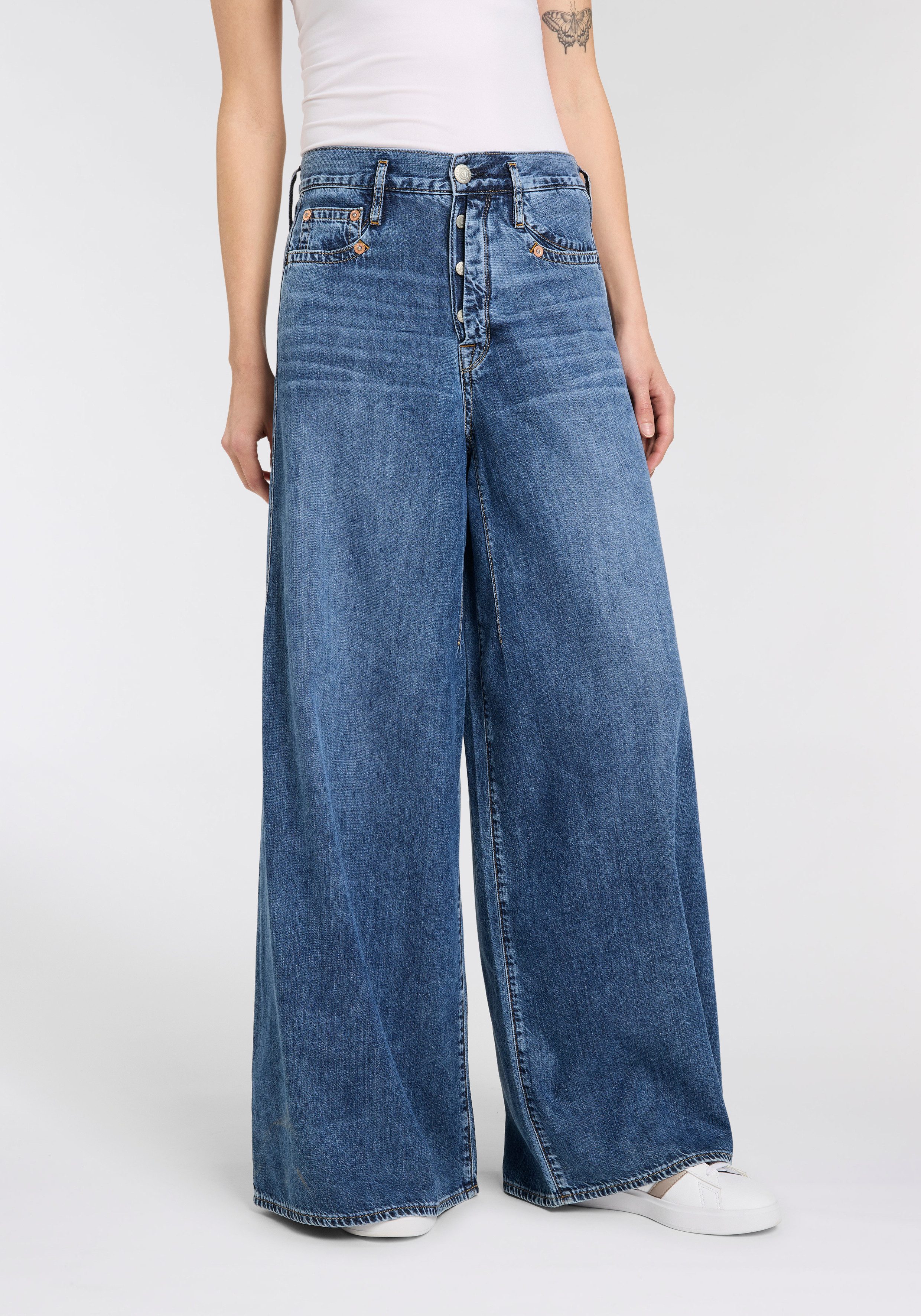 Herrlicher Weite Jeans Shyra Palazzo Denim Light günstig online kaufen