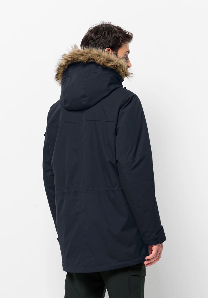 GLACIER Jack CANYON night-blue PARKA Wolfskin Parka