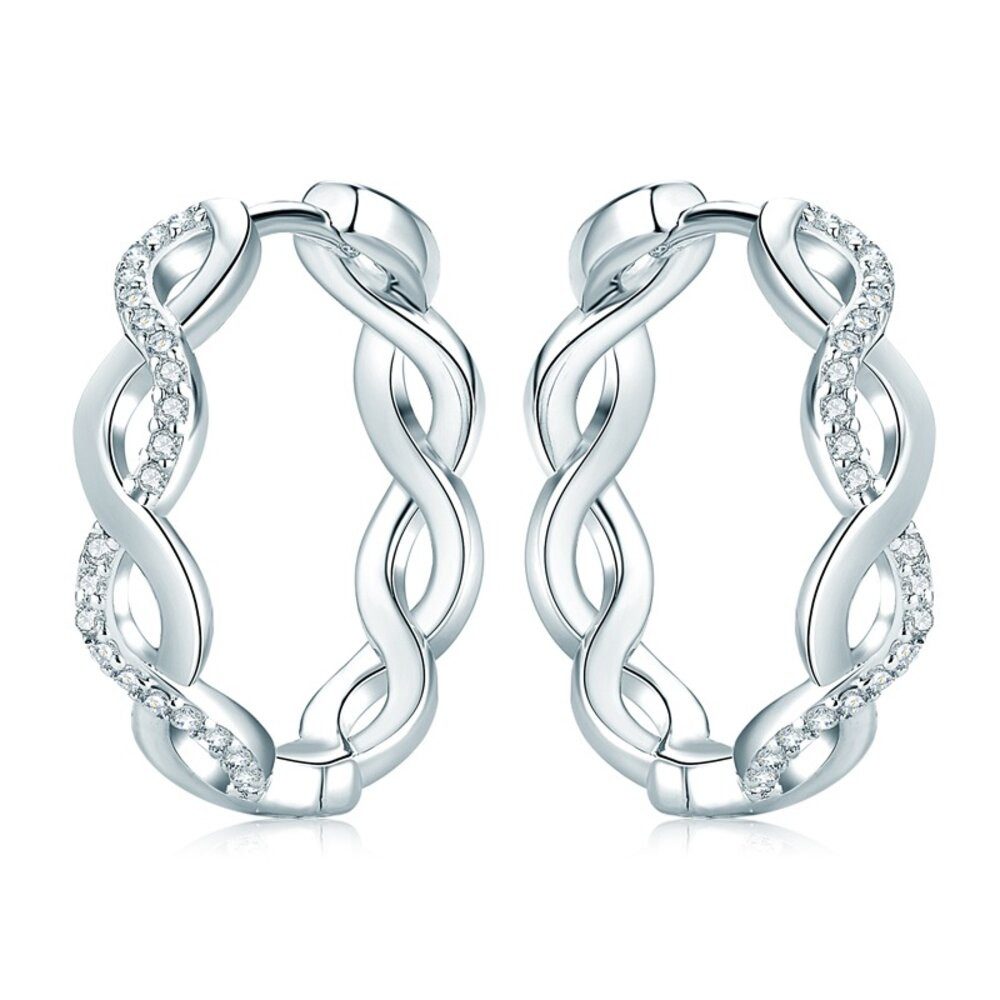 ROUGEMONT Paar Creolen Funkelnde Moissanit Damen Creolen mit Zertifikat 925 günstig online kaufen