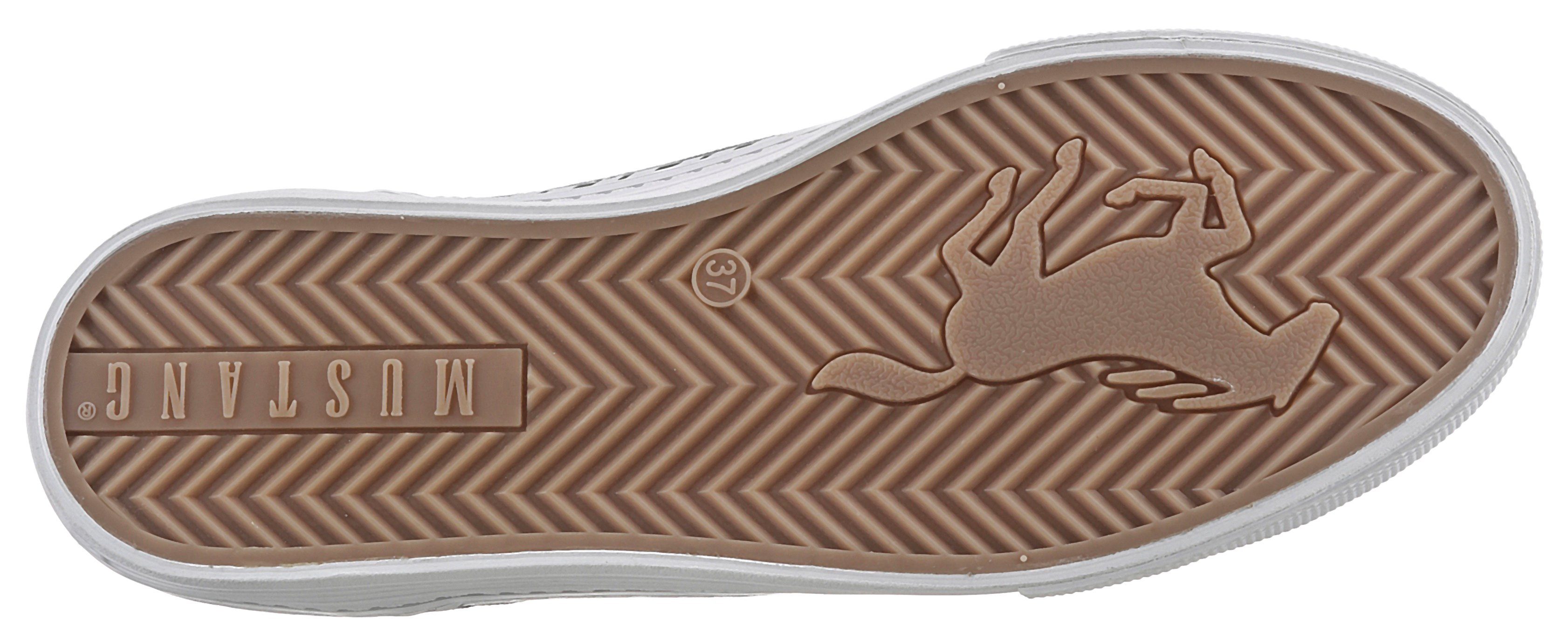 Shoes Plateausohle Sneaker Mustang mit graugrün 3 cm