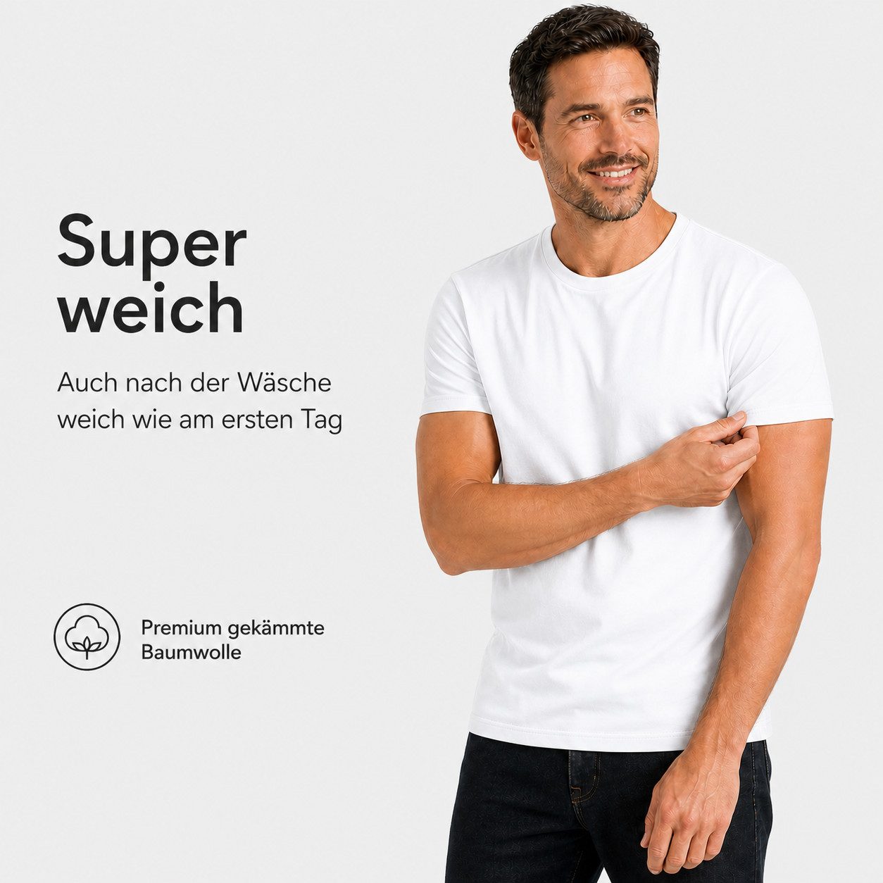 Sitztgut T-Shirt Classic Crew Neck T-Shirt (1-tlg) – Bild 4 von 5