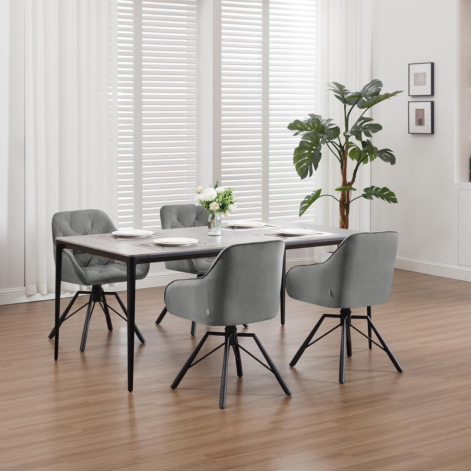 Woltu 4-Fußstuhl (2 St), drehbar, Esszimmerstuhl für Esszimmer Küche Wohnzi günstig online kaufen