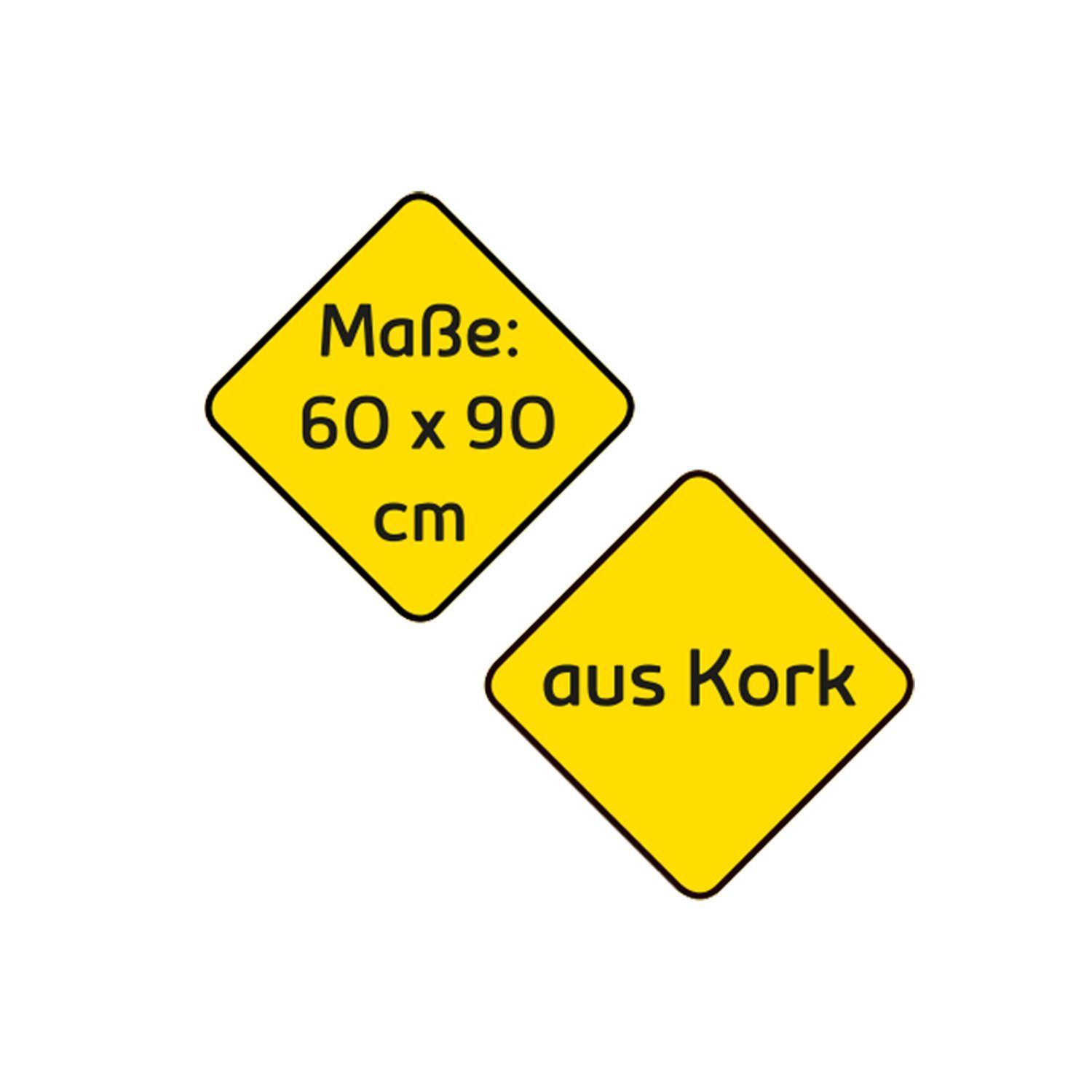 Kork, Pinnwand Idena 568023 inklusive Pinnwand Holzrahmen, Idena 5 - Pinnwand aus mit