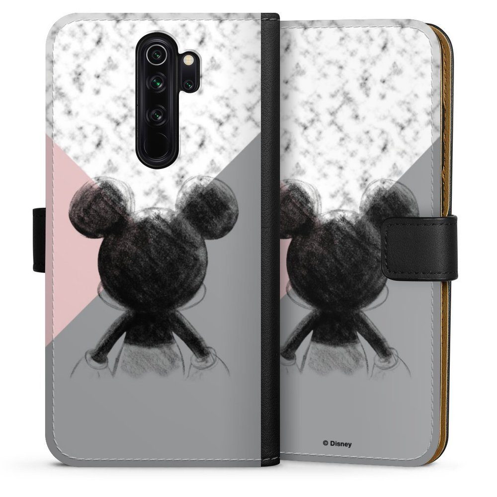 DeinDesign Handyhülle Disney Marmor Mickey Mouse Mickey Mouse Scribble, Xiaomi  Redmi Note 8 Pro Hülle Handy Flip Case Wallet Cover