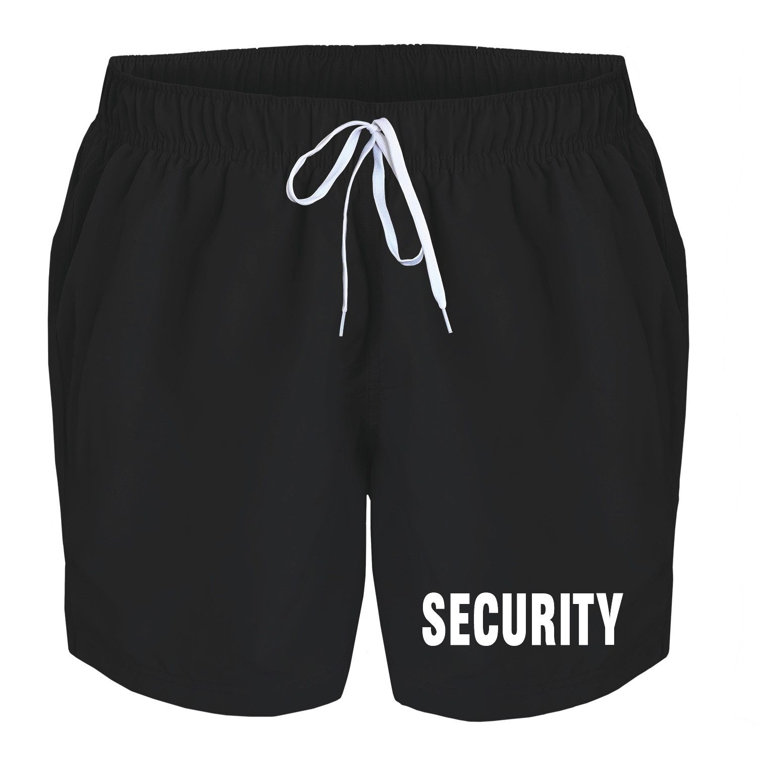 deinshirt Badehose Schwimmshorts Security Integrierter Netz-Slip, aufgesetzte Gesäßtasche mit Klettverschluss