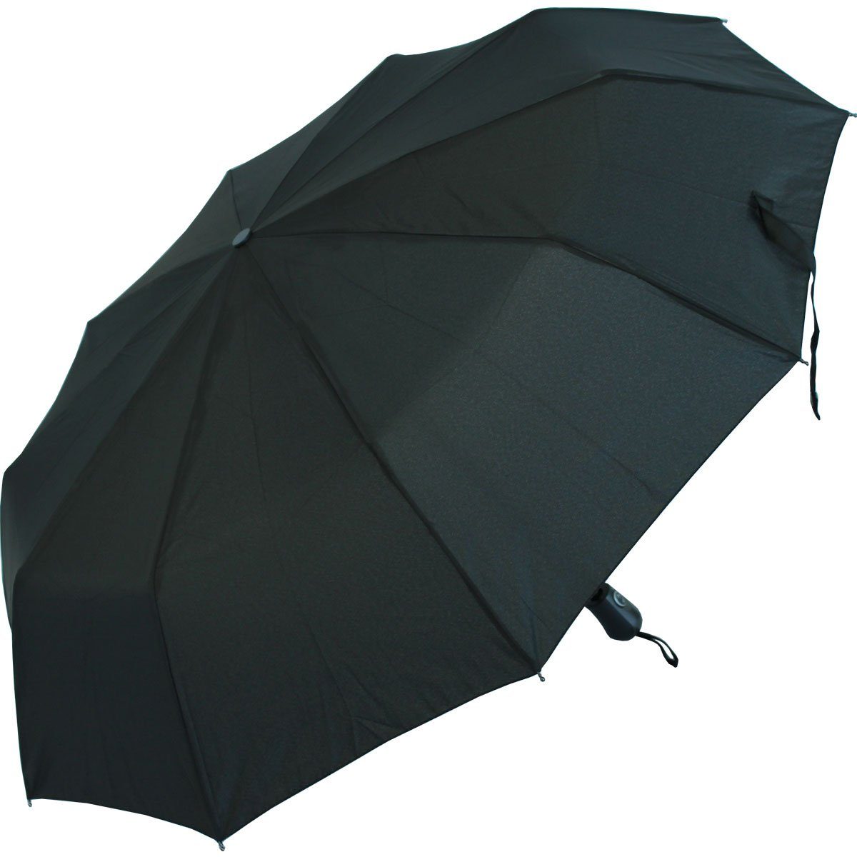 Pierre Cardin Taschenregenschirm stabil mit Zusatzstreben Fiberglasgestell Auf-Zu-Automatik, 10-teilig sturmfest haltbares mit zwei