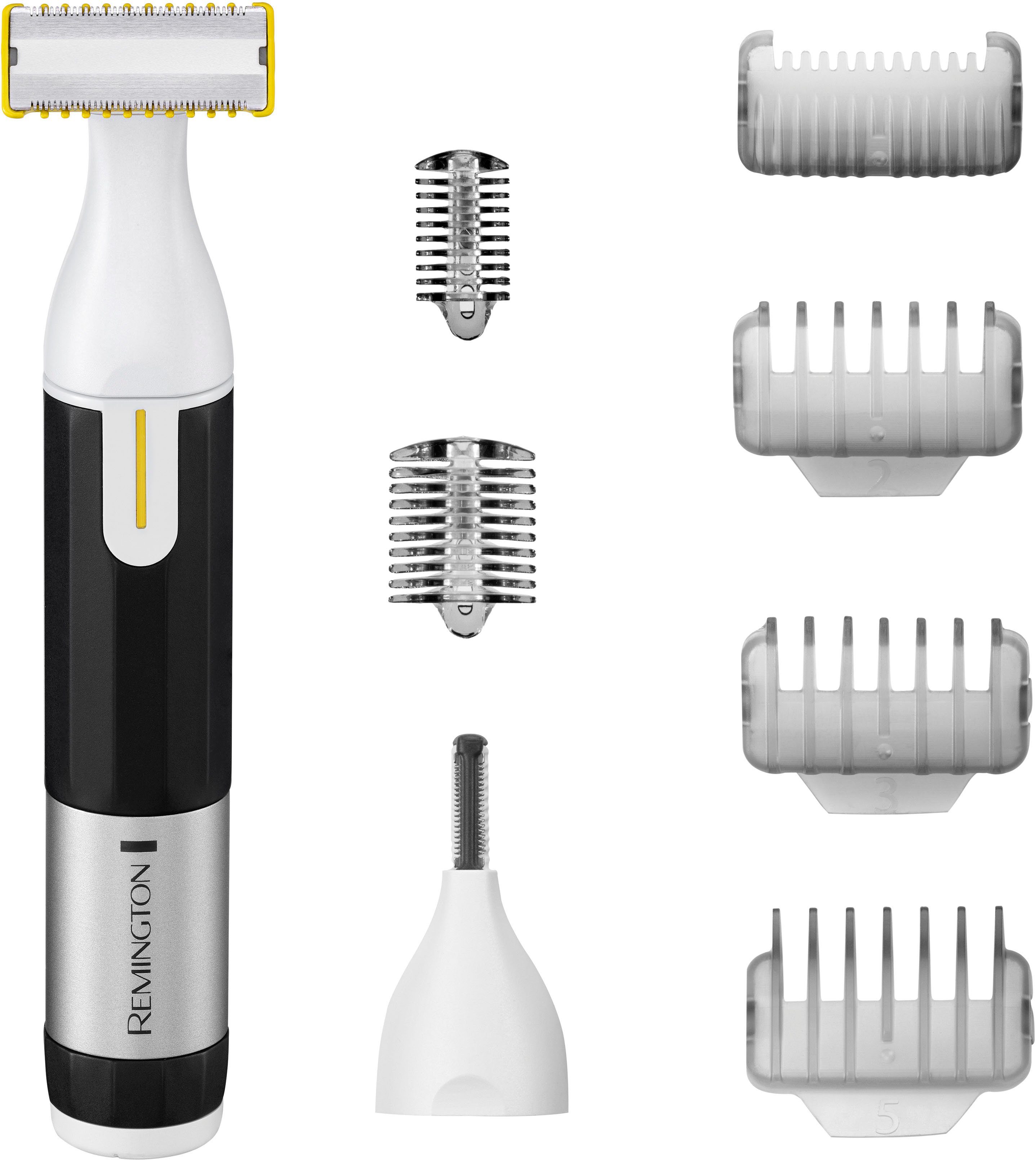 Remington Elektrorasierer Omniblade Face Hybridgroomer Jahre % Aufbewahrungstasche 8, Klinge 100 bleibt Aufsätze: scharf**, 5 HG2000, wasserdicht