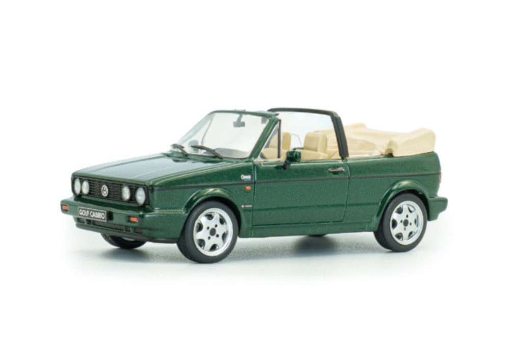 Solido Modellauto VW Golf 1 Cabrio Classic 1992 dunkelgrün, Maßstab 1:43