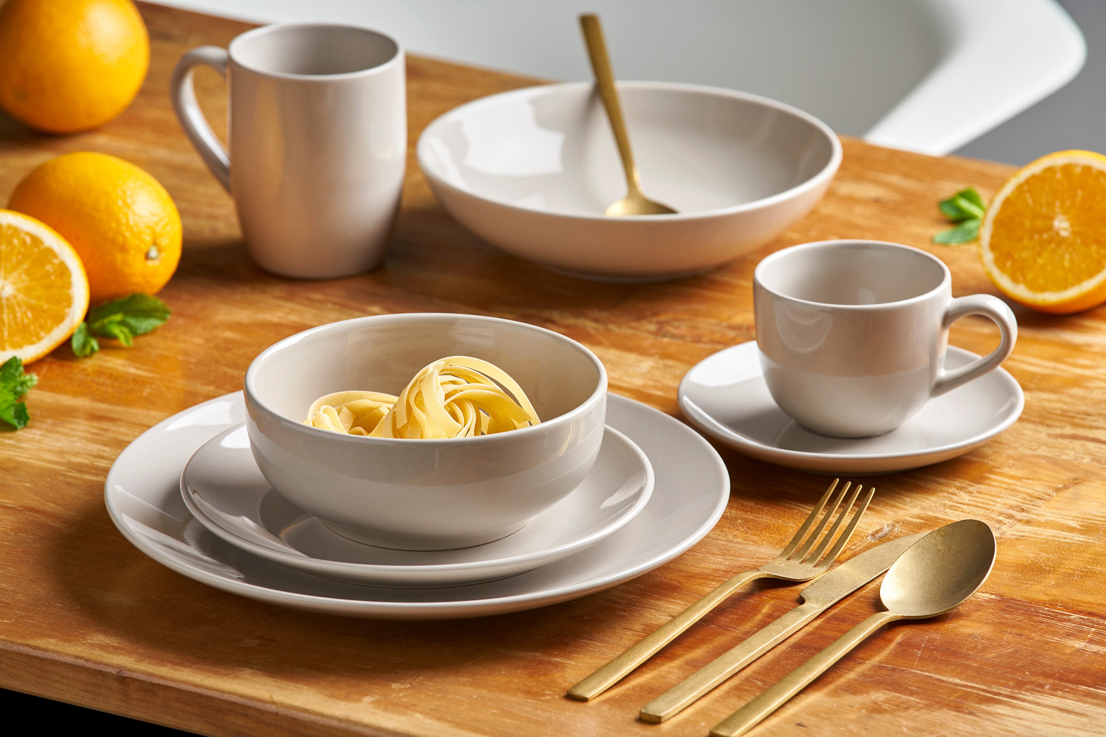 van Well Dessertteller Malmö, Teller 20 cm, 6 Stück, (6 St), Teller Set, Steingut, spülmaschinen-/mikrowellengeeignet