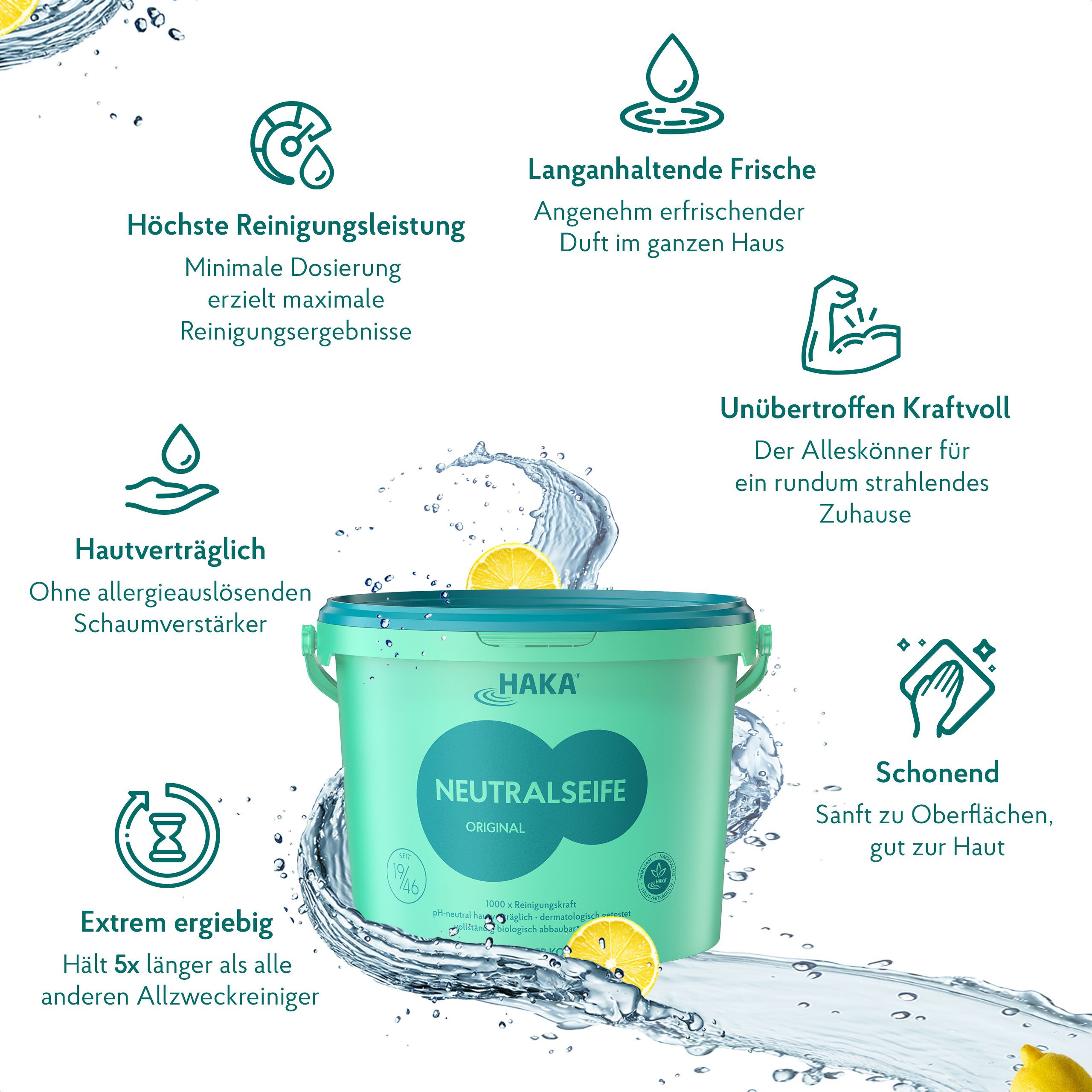 HAKA Neutralseife Original Universalreiniger 5kg Eimer Allzweckreiniger