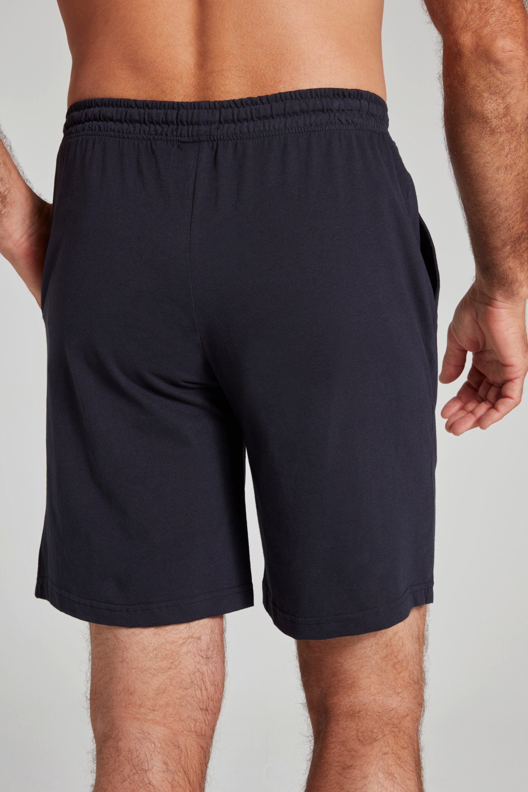 Elastikbund dunkel Schlafanzug Homewear Shorts Schlafanzug marine Hose JP1880
