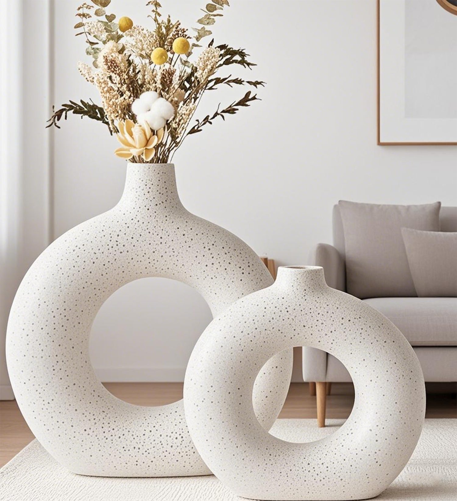 Masbekte Dekovase Keramik Vase, Matte Pampasgrasvase, günstig online kaufen