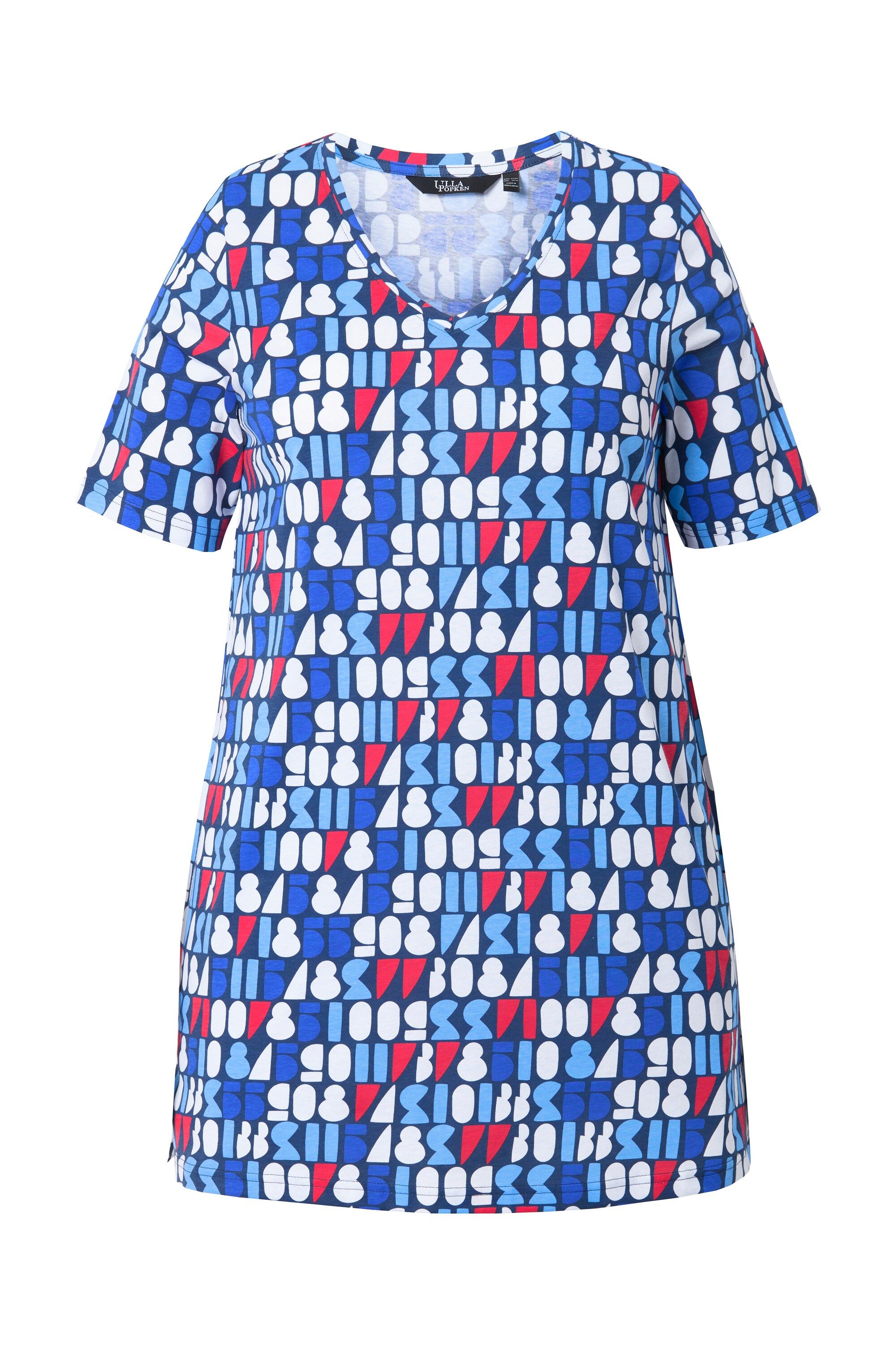 Ulla Popken T-Shirt T-Shirt Zahlen A-Linie günstig online kaufen