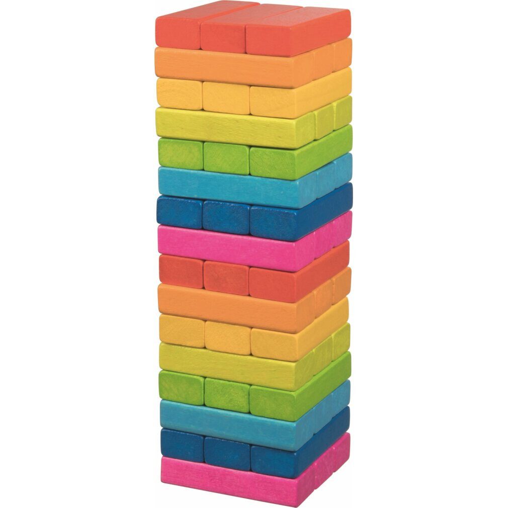 goki Spiel Balancierspiel Holzturm Jenga Regenbogen