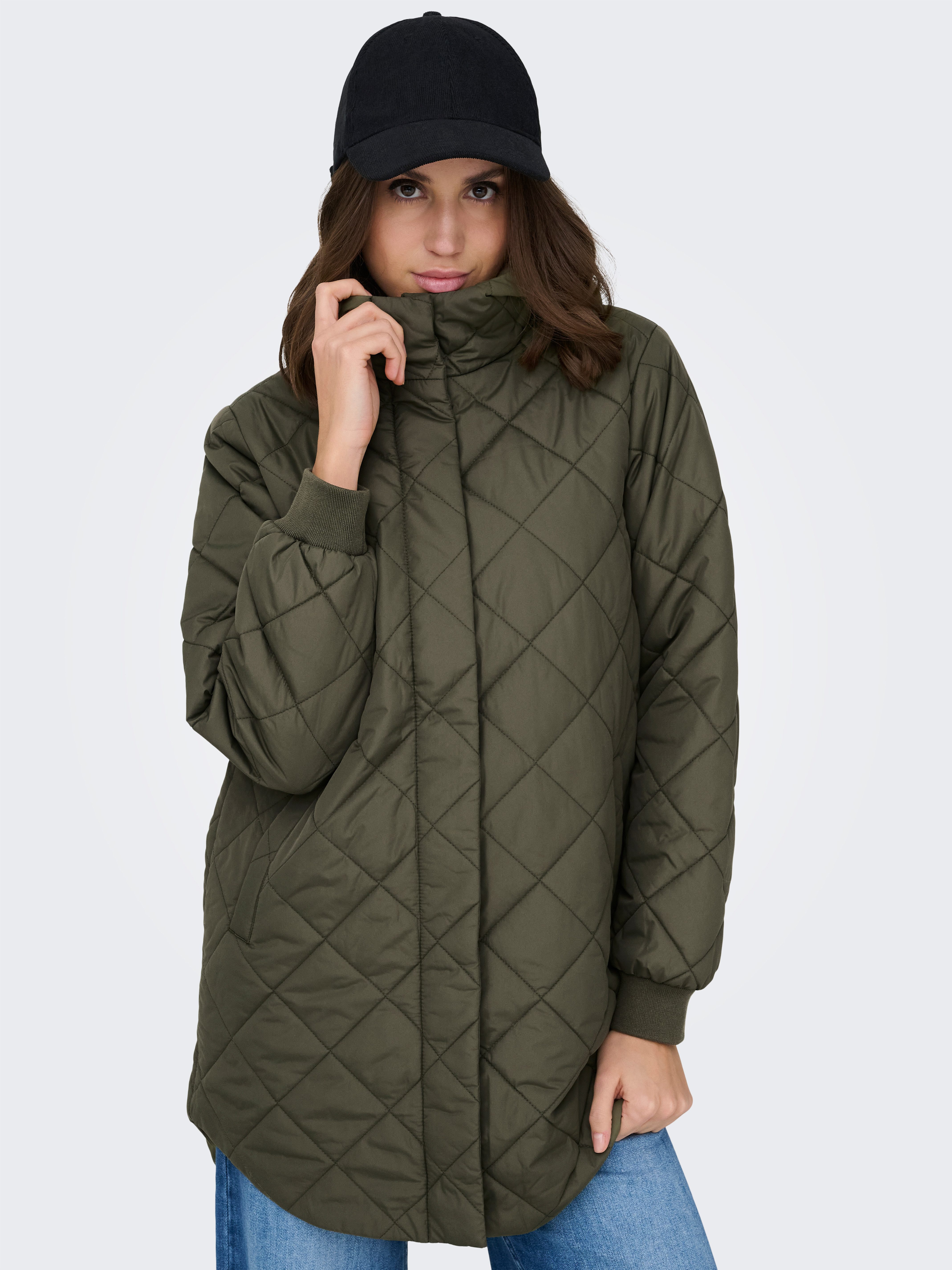 ONLY Steppmantel ONLJULIET QUILTED HOOD ZIP COAT OTW NOOS Kunstfaser