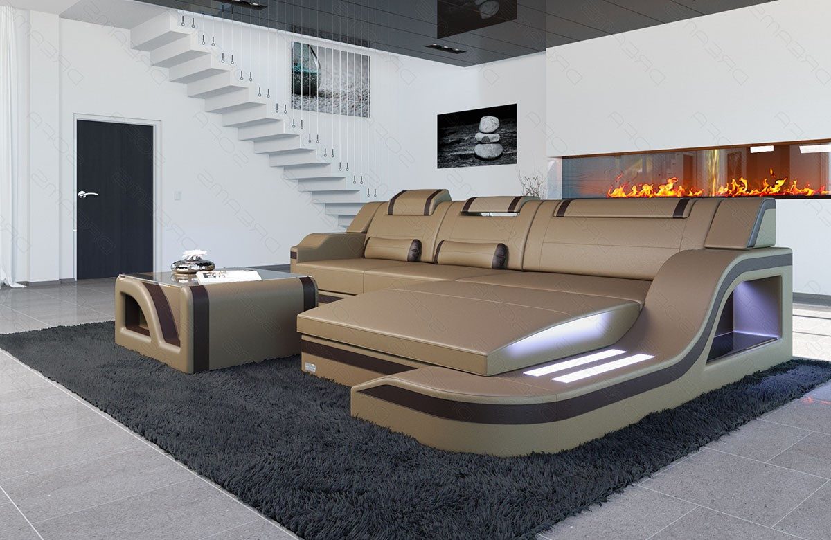 Sofa Dreams Ecksofa Ledersofa Palermo L günstig online kaufen