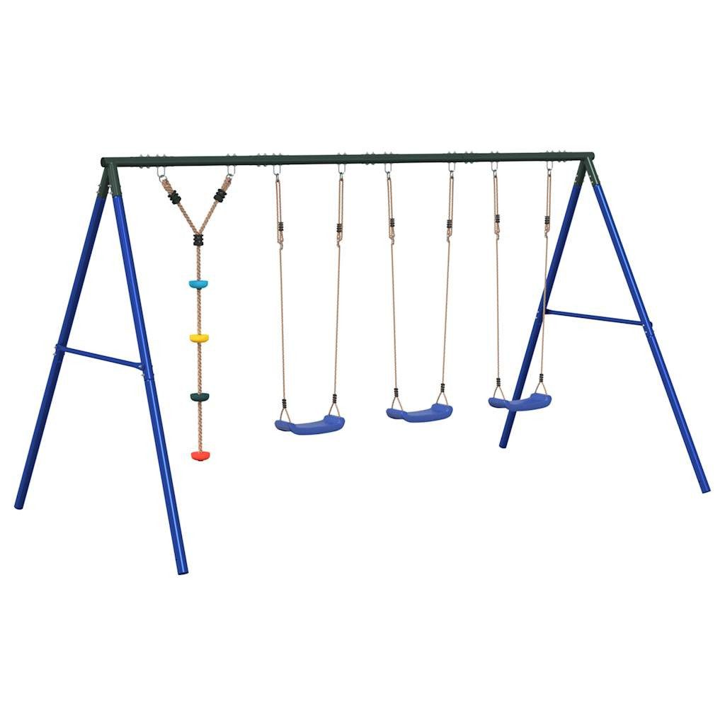 vidaXL Spielturm Schaukel-Set mit Schaukelsitzen und Kletterschaukel