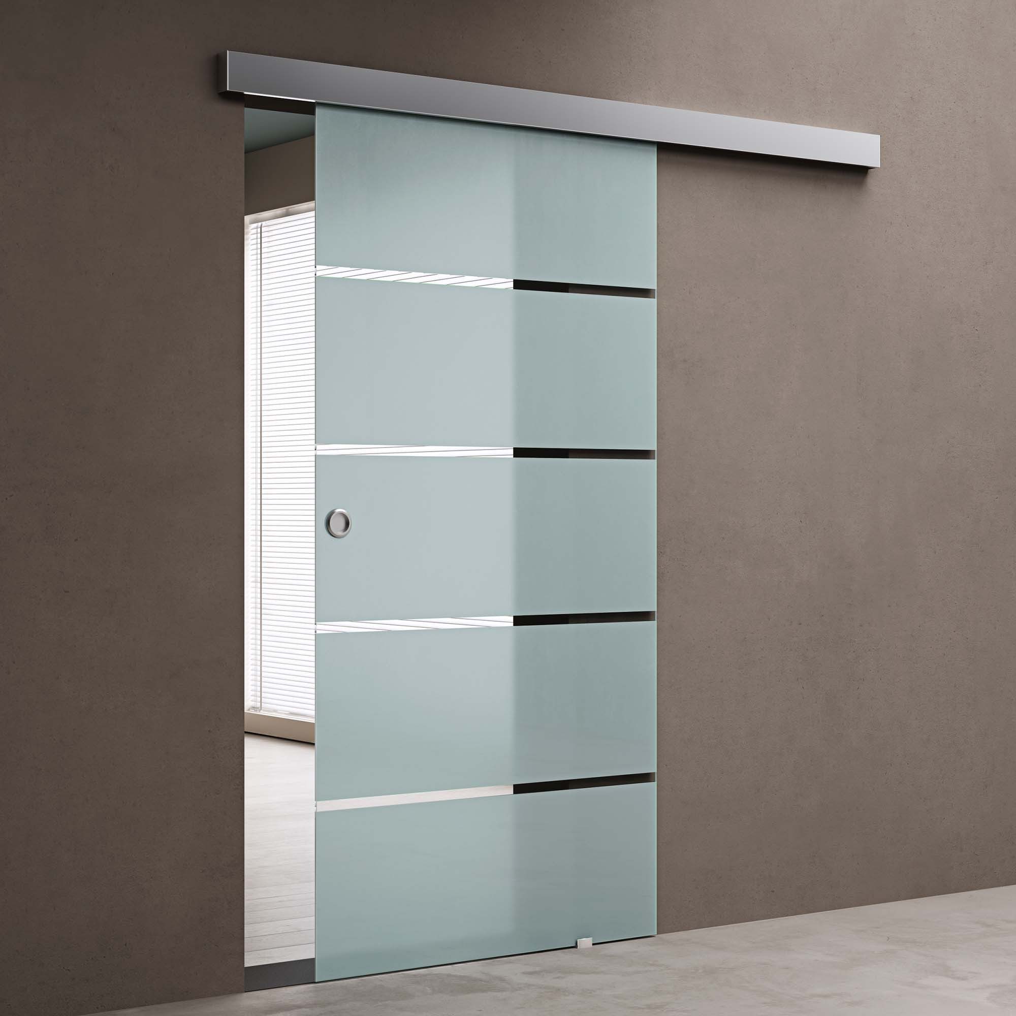 doporro Glasschiebetür komplettset Zimmertür glas Innentür günstig online kaufen
